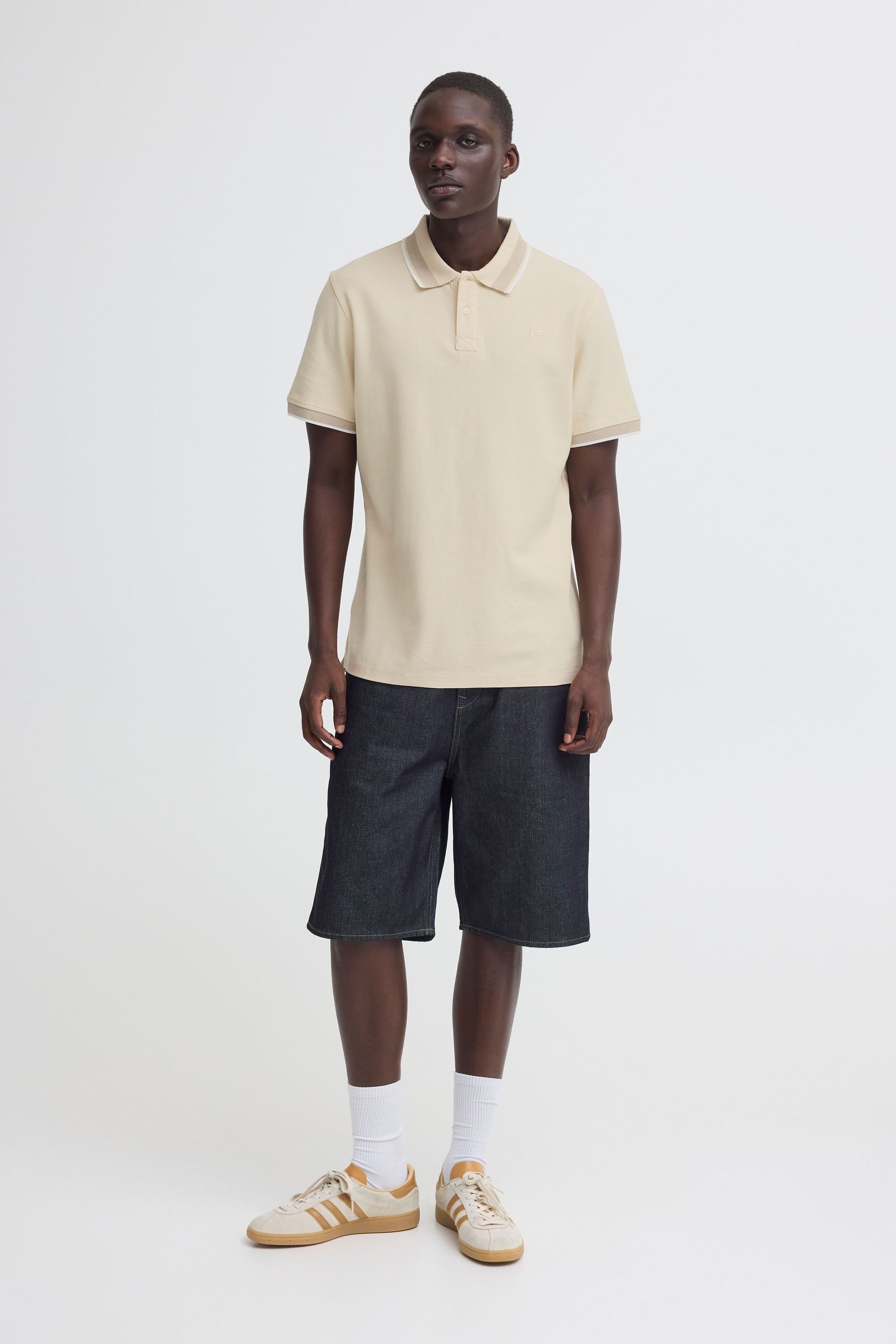 Blend Poloshirt BHFons Polo (1-tlg) Klassisches Polo-T-Shirt mit kontrastfarbenen Details
