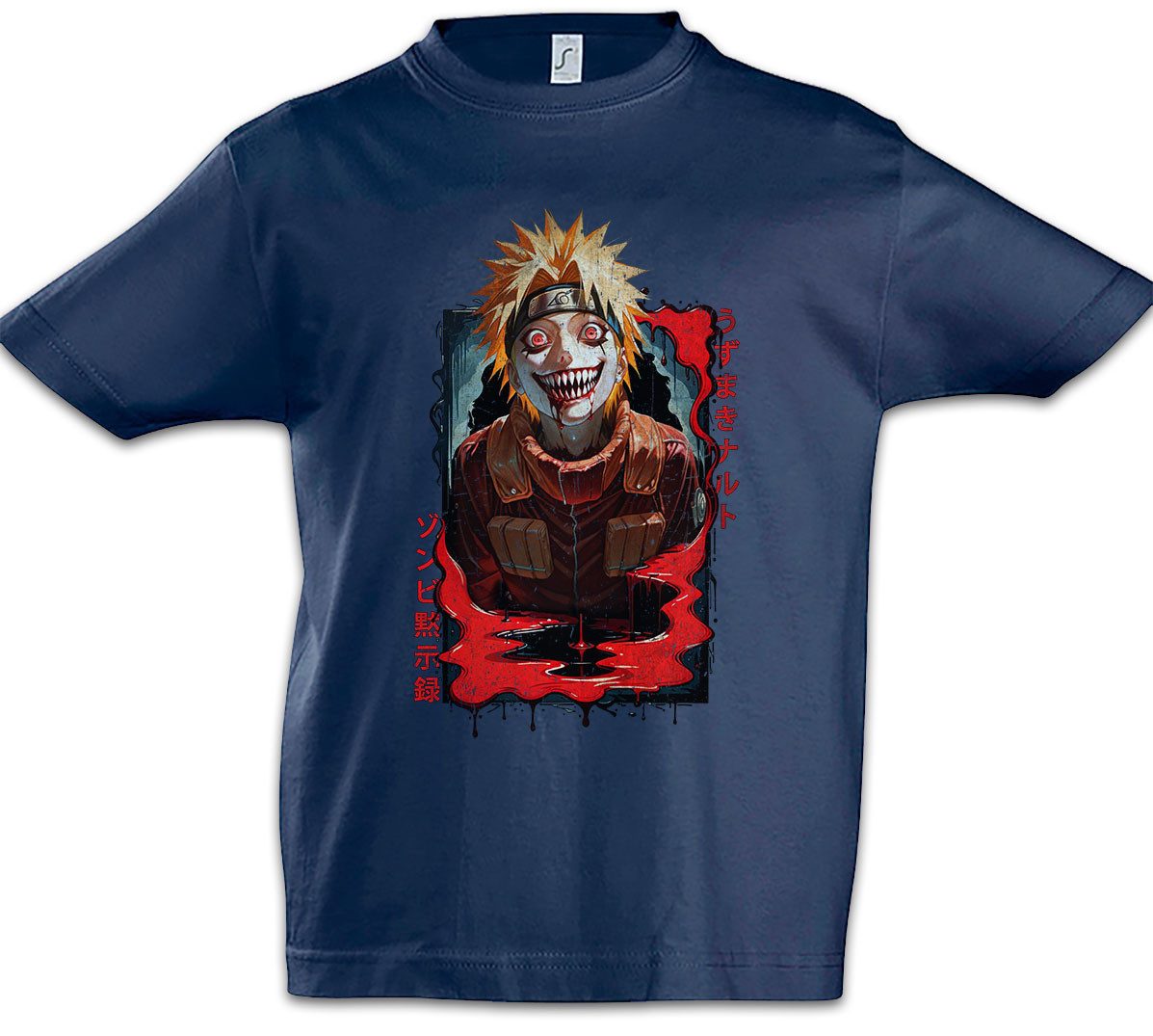 Print-Shirt Shinobi Horror Kinder T-Shirt Ninja System Anime Naruto Horror