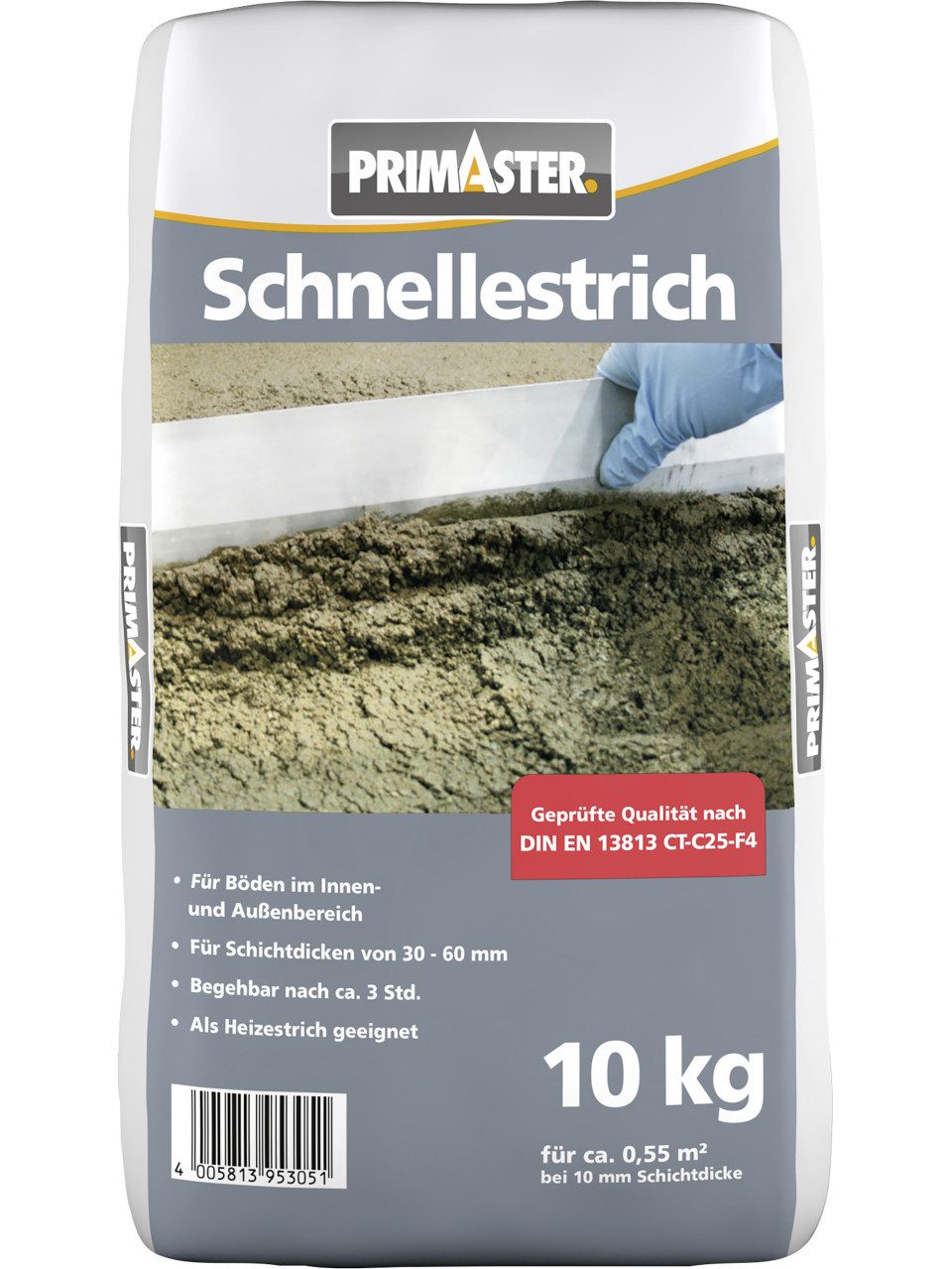 Primaster Стяжка Primaster Цемент Schnellestrich 4 mm 10 kg
