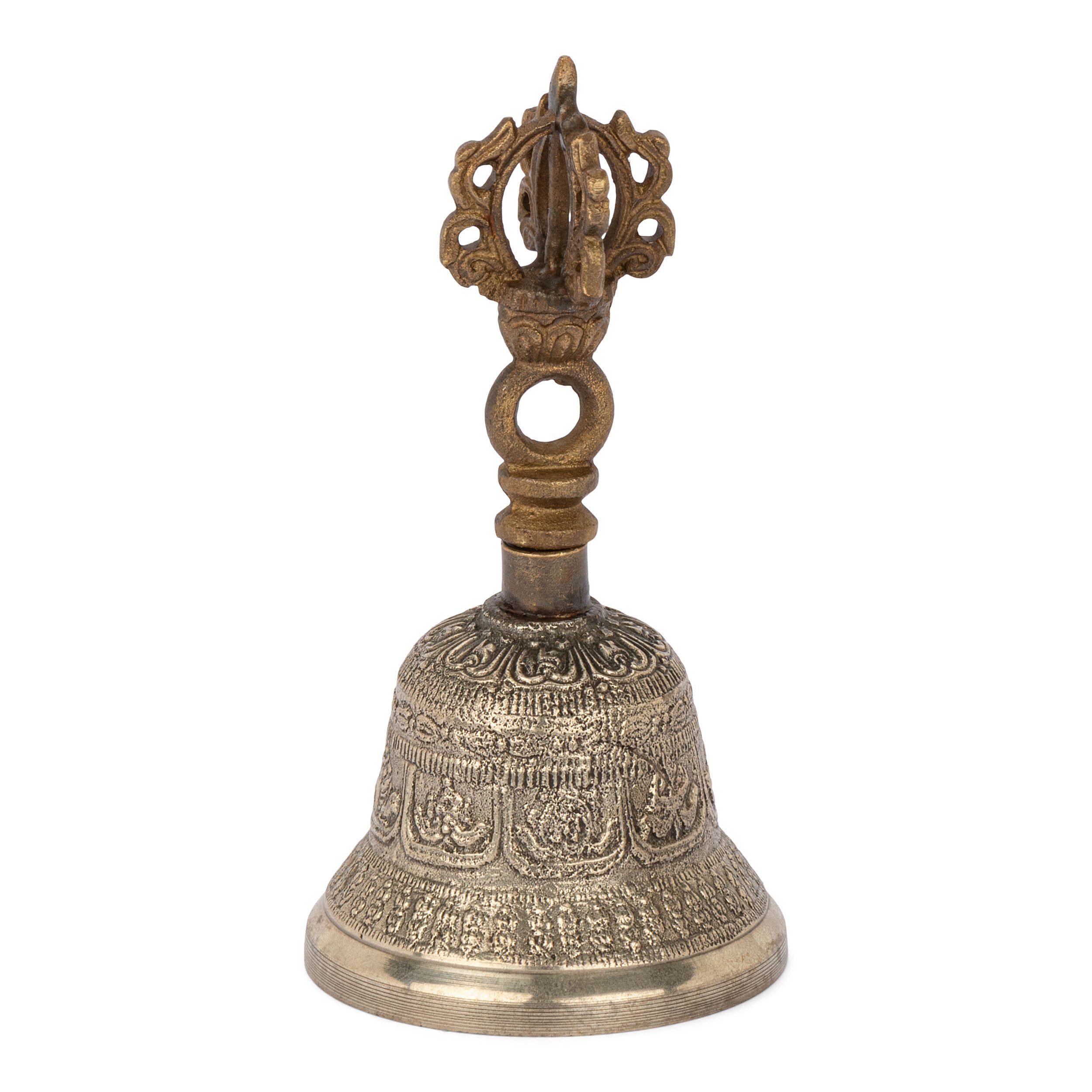 NKlaus Dekofigur Glocke mit Ritualgegenstand Dorje im Bu Griff 11cm