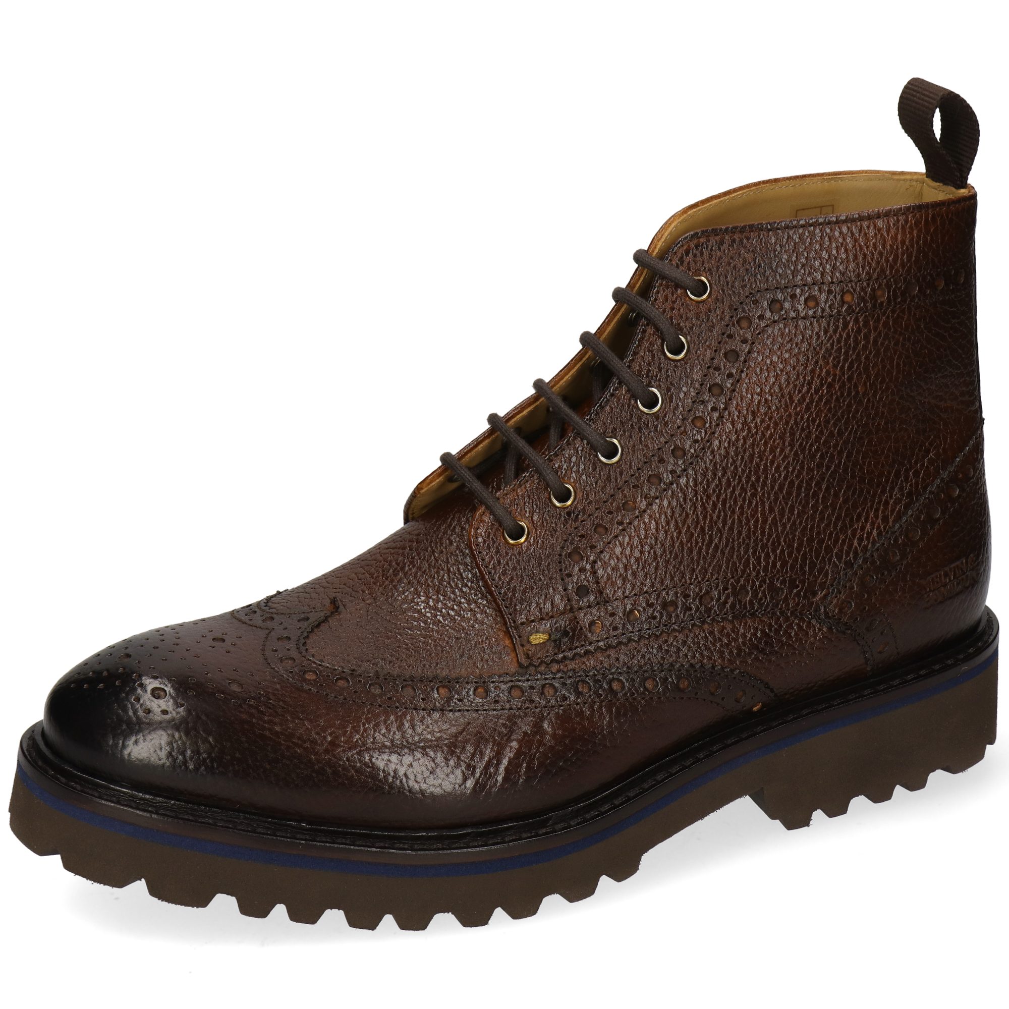 Melvin & Hamilton Matthew 7 Leder-Stiefeletten für Herren Stiefelette Plateausohlen, Echtes Leder, Vegetabile Gerbung