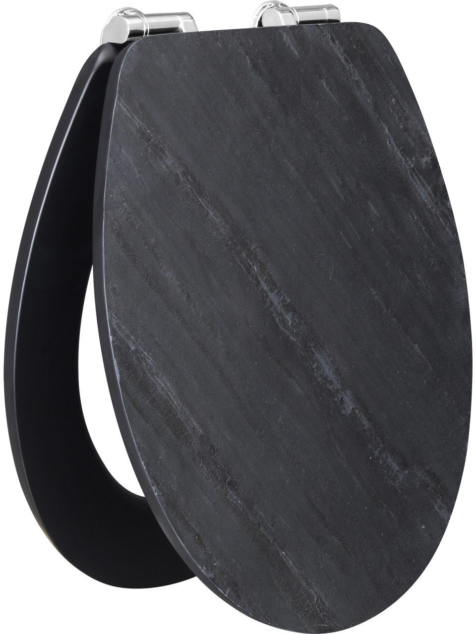 Primaster WC-Sitz Primaster WC-Sitz mit Absenkautomatik Schiefer, Abnehmbar Absenkautomatik Kunststoffscharniere