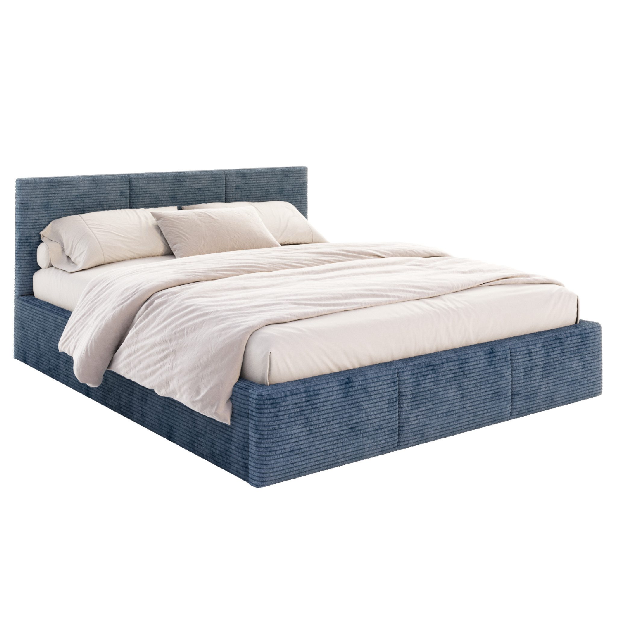 FDM Polsterbett AMBER modern mit Bettkasten MADE IN EU - mit Cord Bezug (ve günstig online kaufen