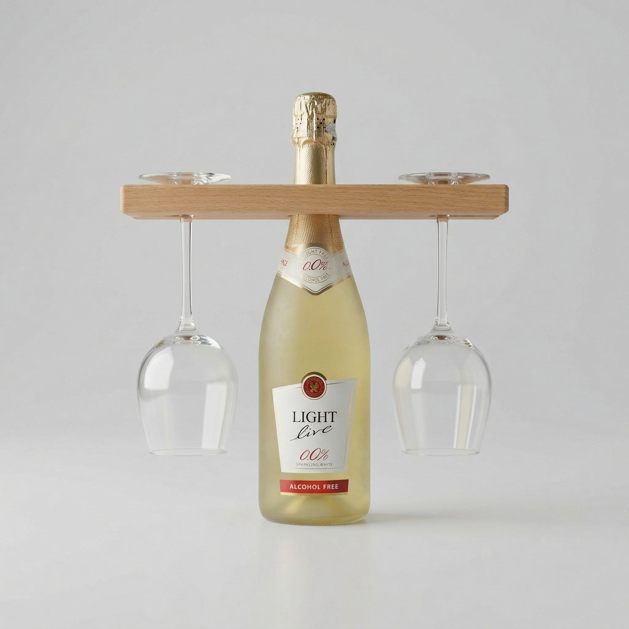 Strandkorb-King Weinflaschenhalter Weinhalter für 2 Gläser