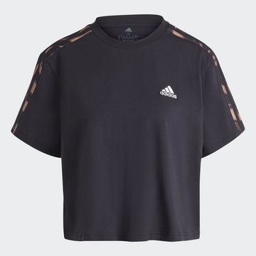 adidas Sportswear T-Shirt VIBRANT PRINT 3STREIFEN COTTON CROPSHIRT
