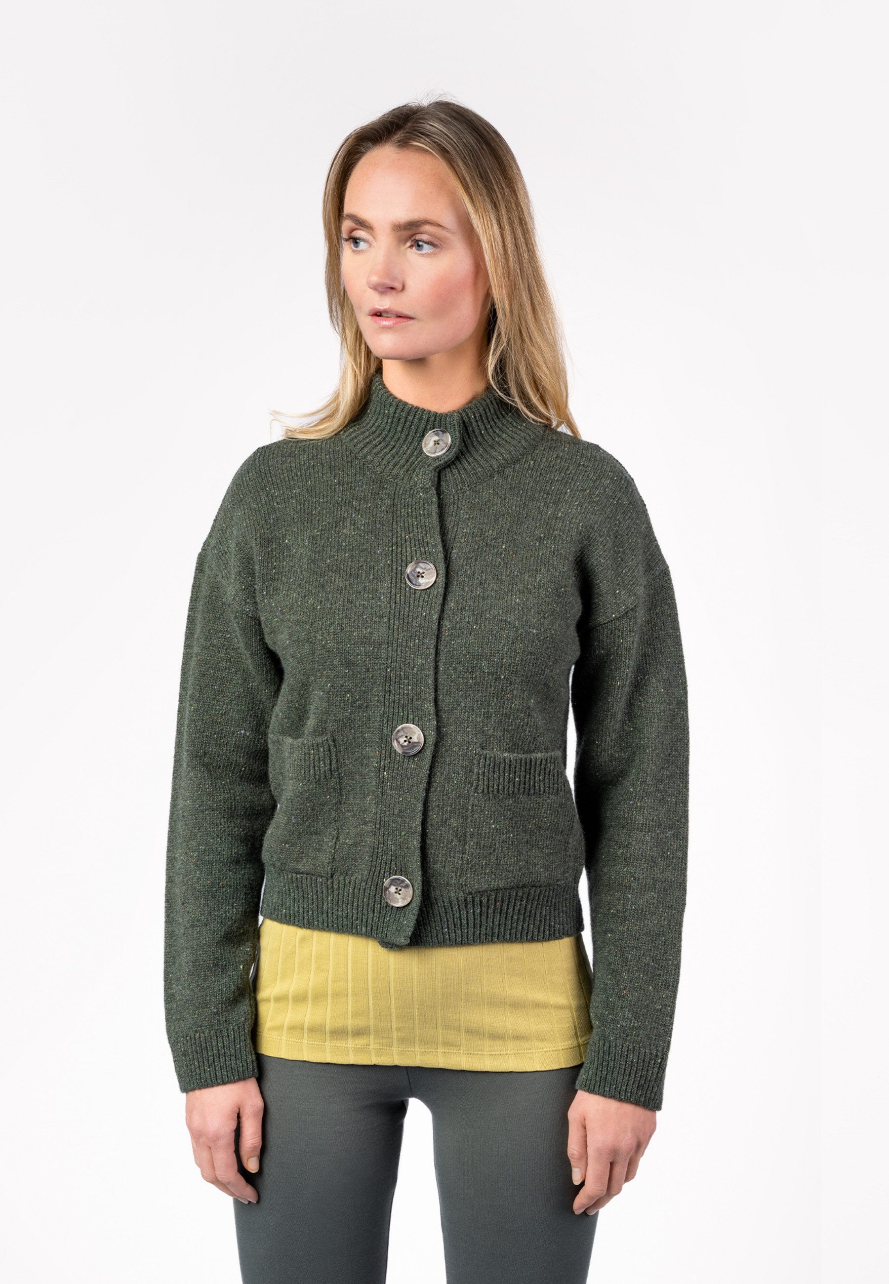 LIVING CRAFTS Strickjacke SIGLIA GOTS zertifiziert