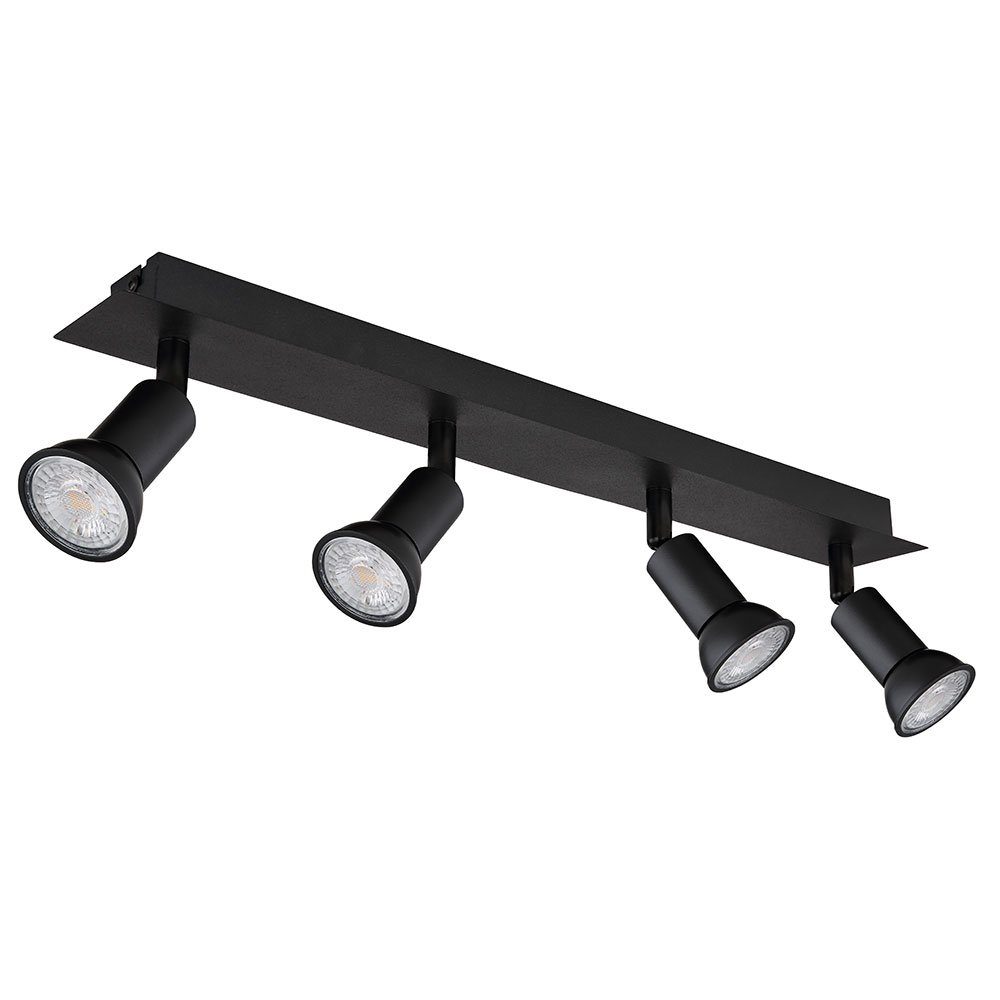 etc-shop schwarz LED nicht 4 inklusive, Deckenlampe Deckenspot, Spotleuchte Flammig Leuchtmittel Strahler Deckenspots