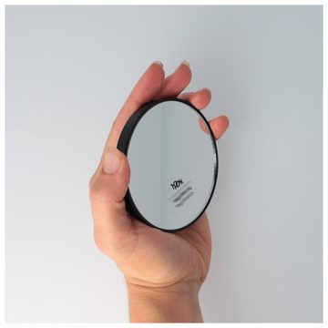 PARSA Beauty Spiegel Saugnapf Spiegel Badspiegel mit 10-fach Vergrößerung schwarz-matt
