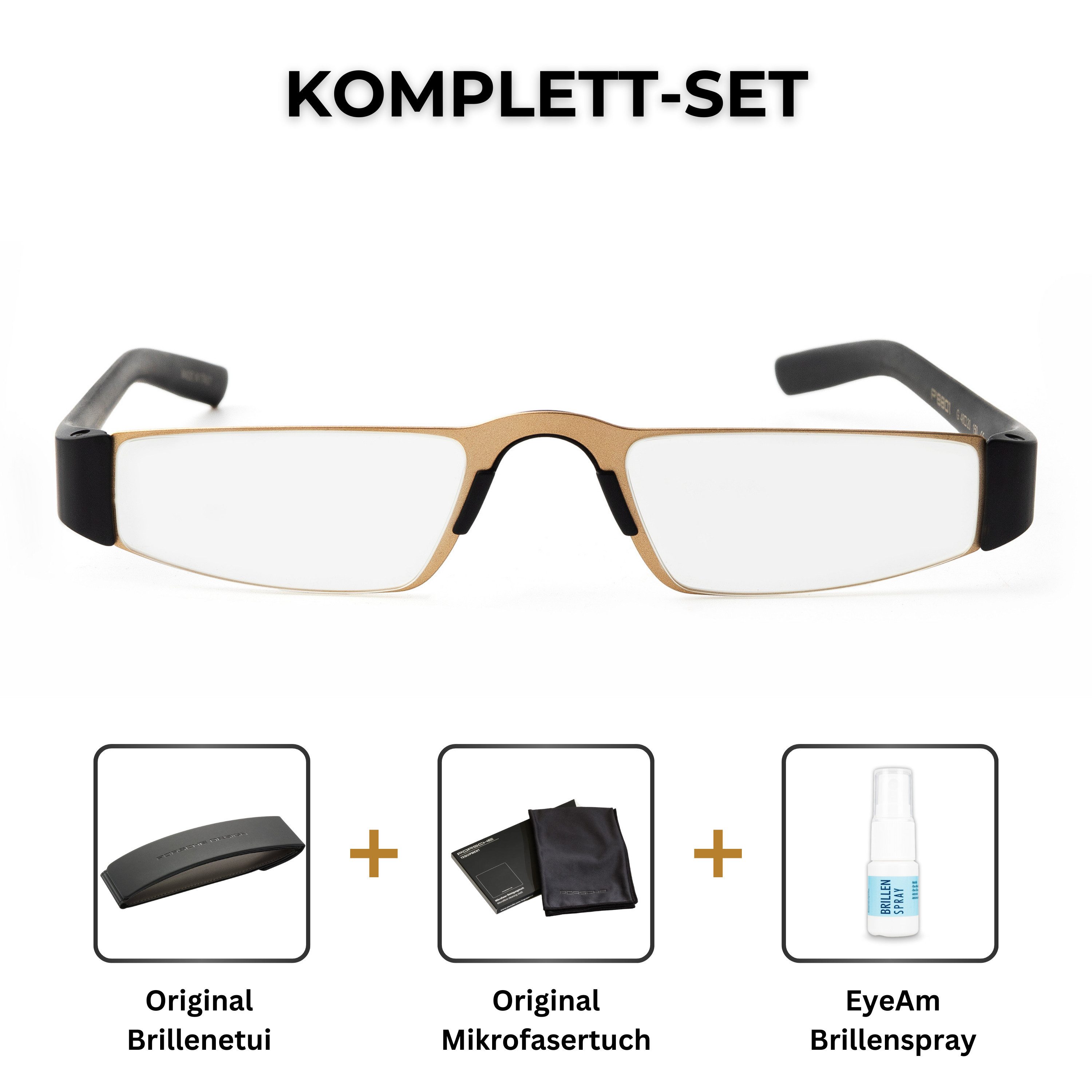 PORSCHE Design Brillengestell Porsche Design Lesebrille P8801, Sehhilfe aus Edelstahl, Modell: G, 100 % Original Porsche Design, Direkt vom Optiker