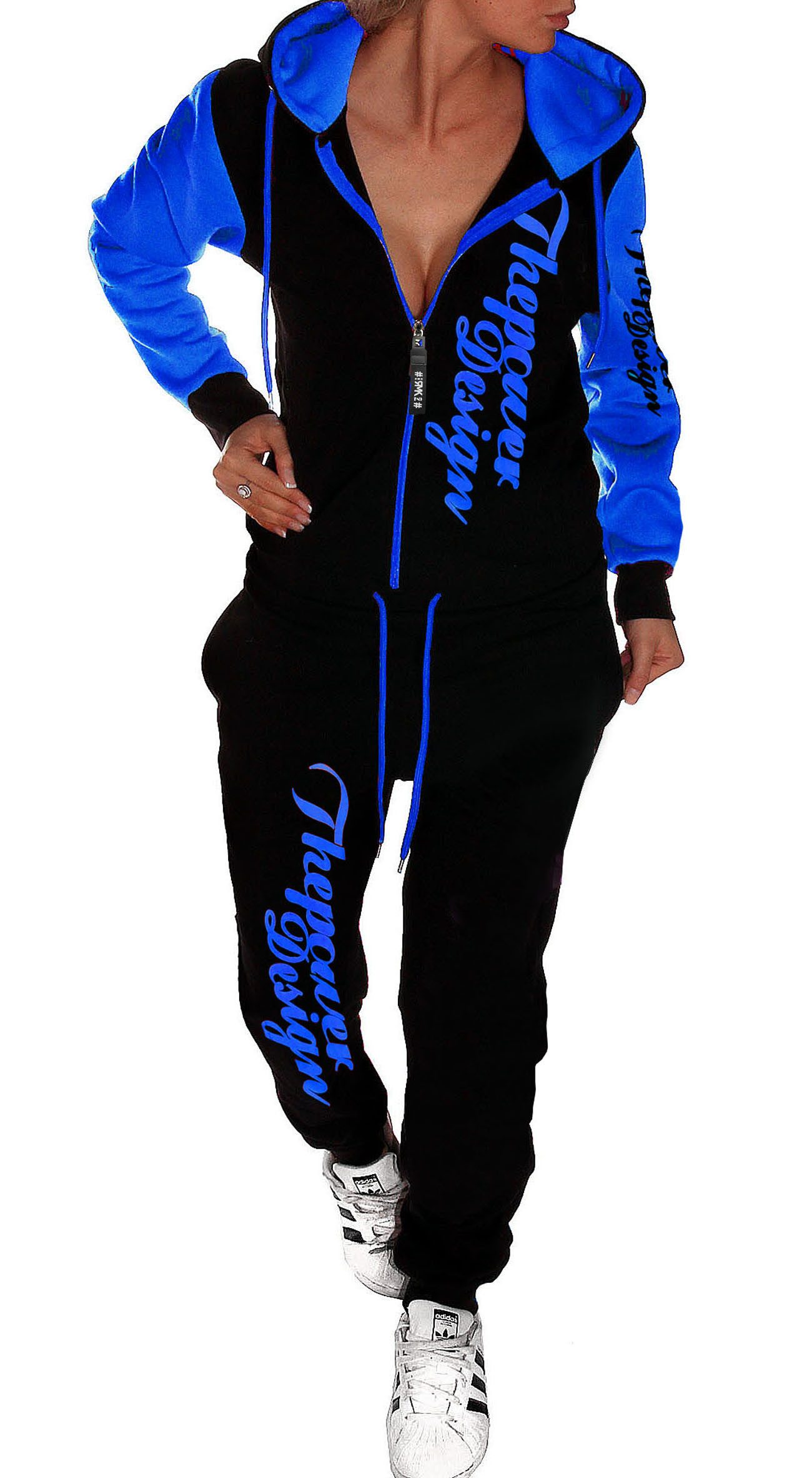 RMK Jogginganzug Damen Sportanzug The Power Design (Set), Trainingsanzug Freizeitanzug Fitness mit Kapuze