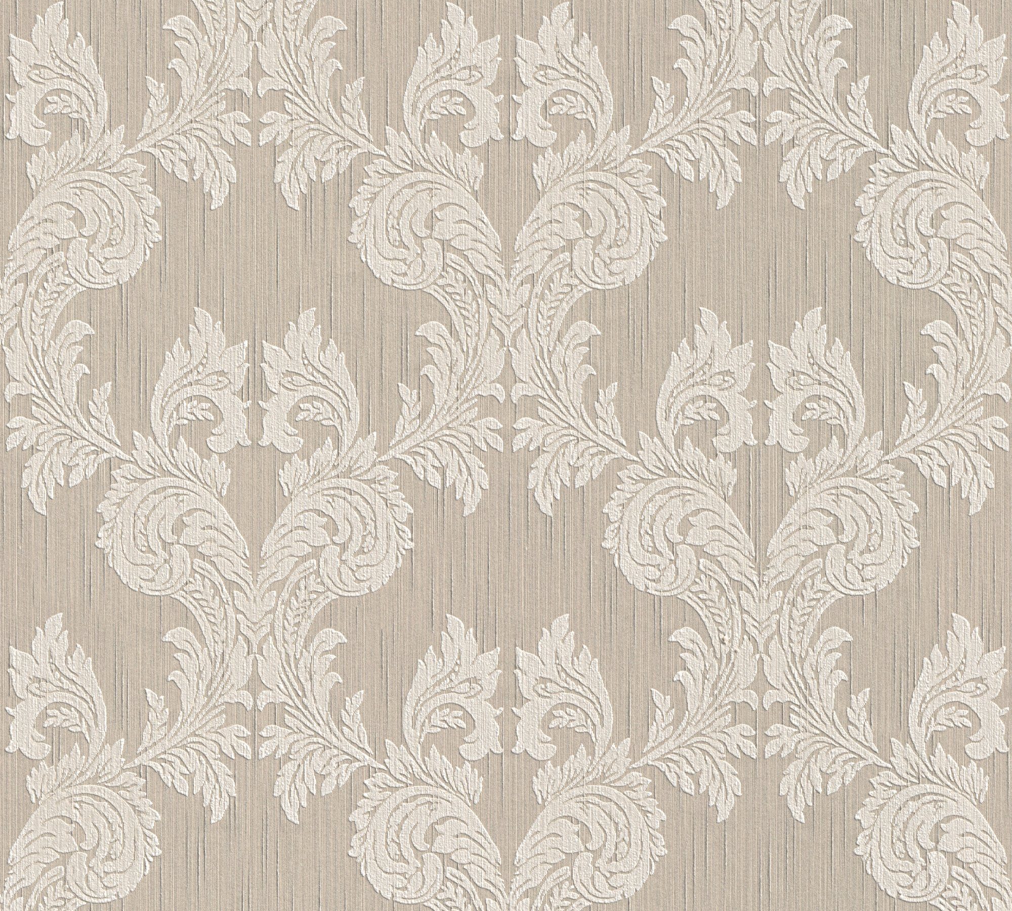 Architects Paper Textiltapete Tessuto, samtig, Barock, floral, gemustert, Tapete Barock Tapeten Wohnzimmer Schlafzimmer Küche modern Design Büro