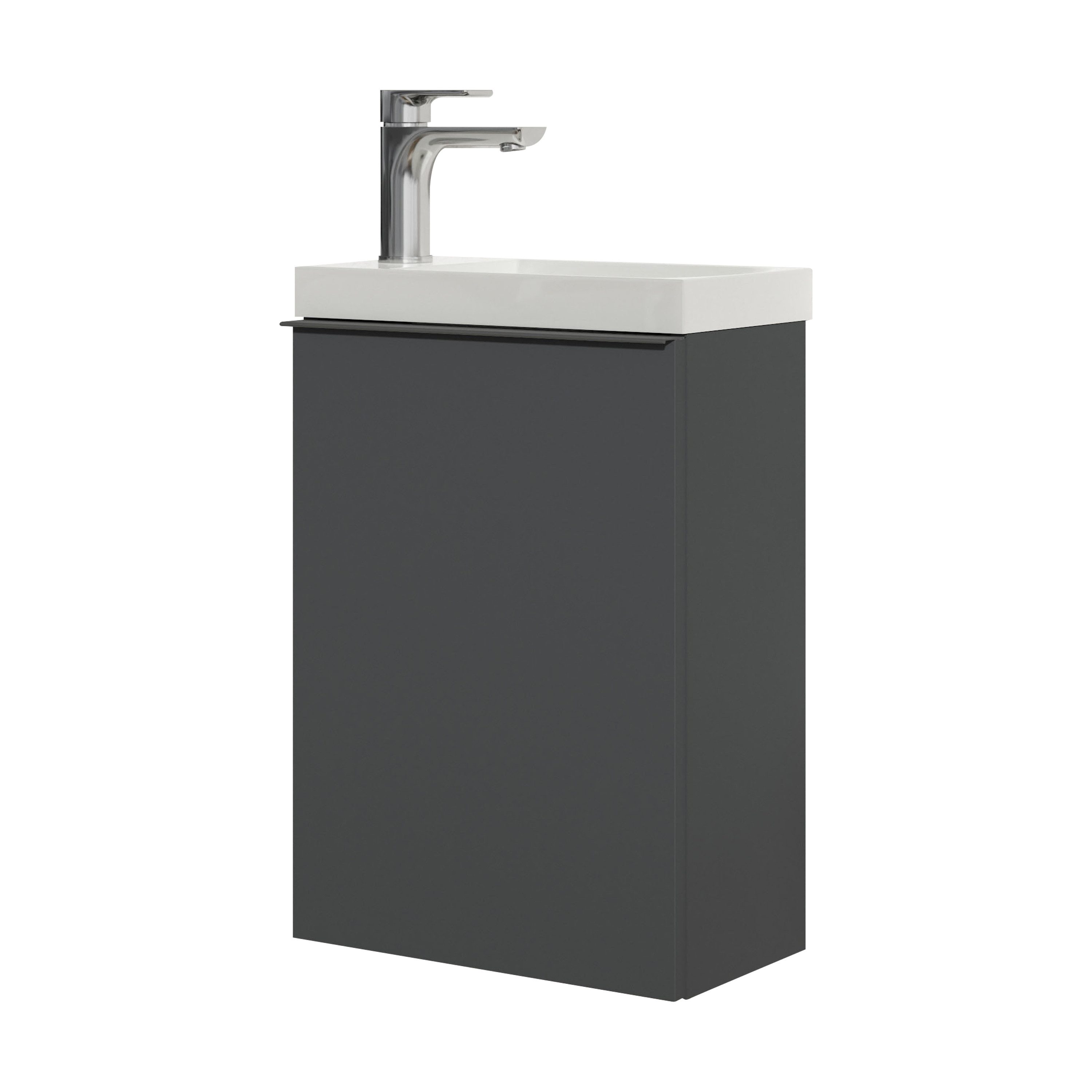 Bernstein Badmöbel-Set LAVOA, (Komplett-Set, Waschtischunterschrank 40cm mit Waschbecken), Farbe & Griff wählbar / vormontiert / feuchtigkeitsresistent