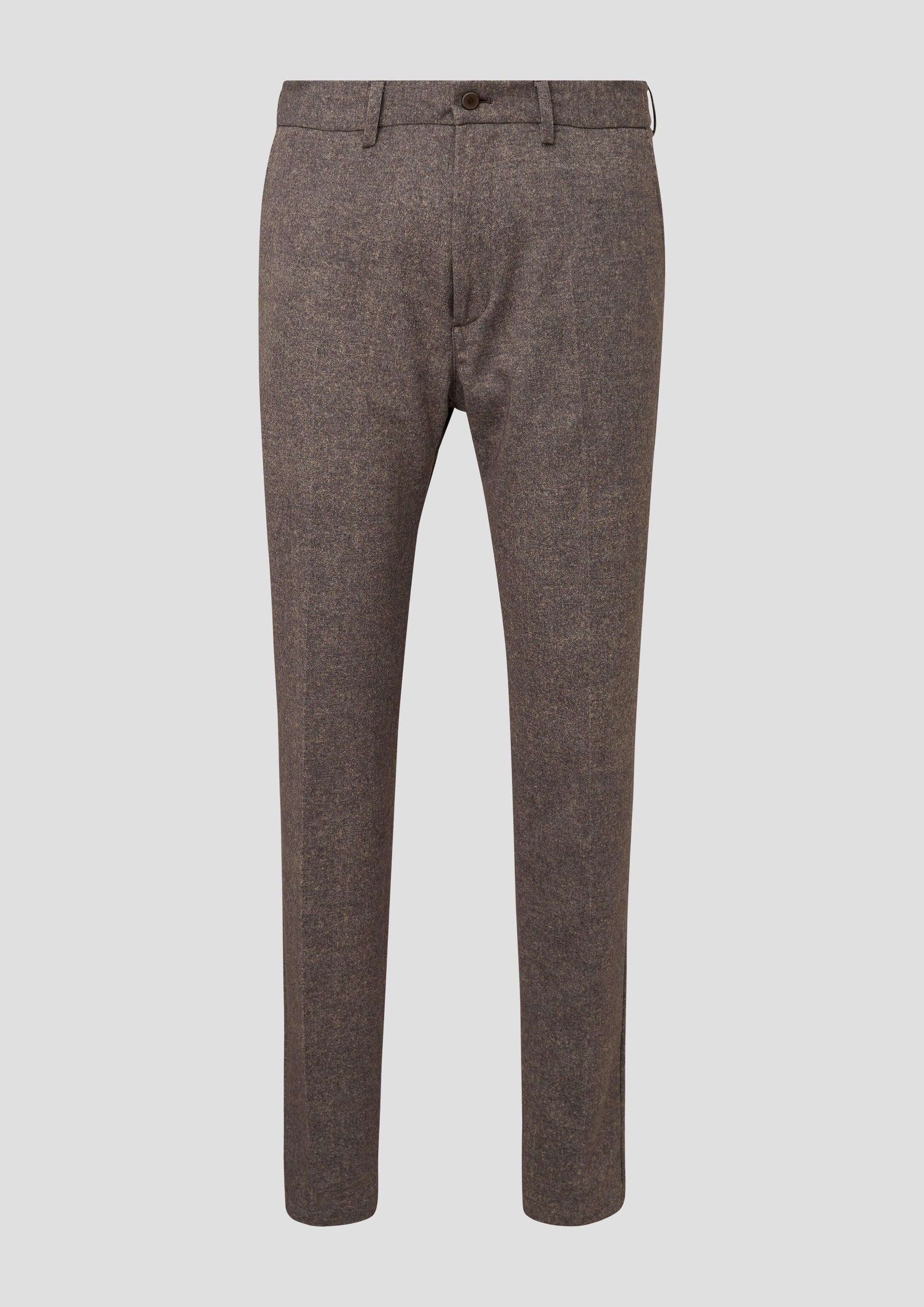 s.Oliver Chinos Hose S.OJOGG Slim: Jogpants aus Jersey in Tweed-Optik