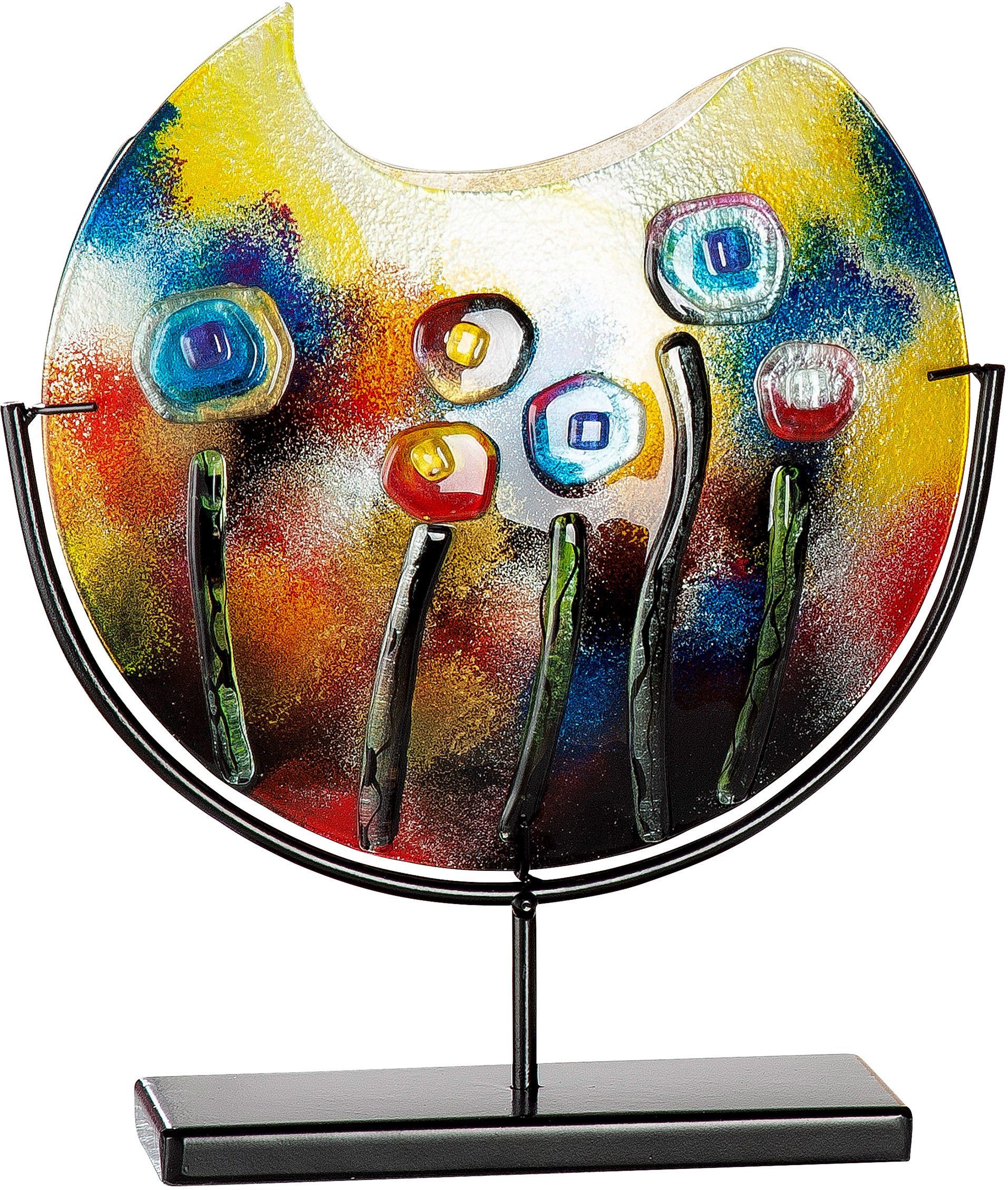 GILDE GLAS art Design vaas - decoratief object handgemaakt van glas H 37 cm