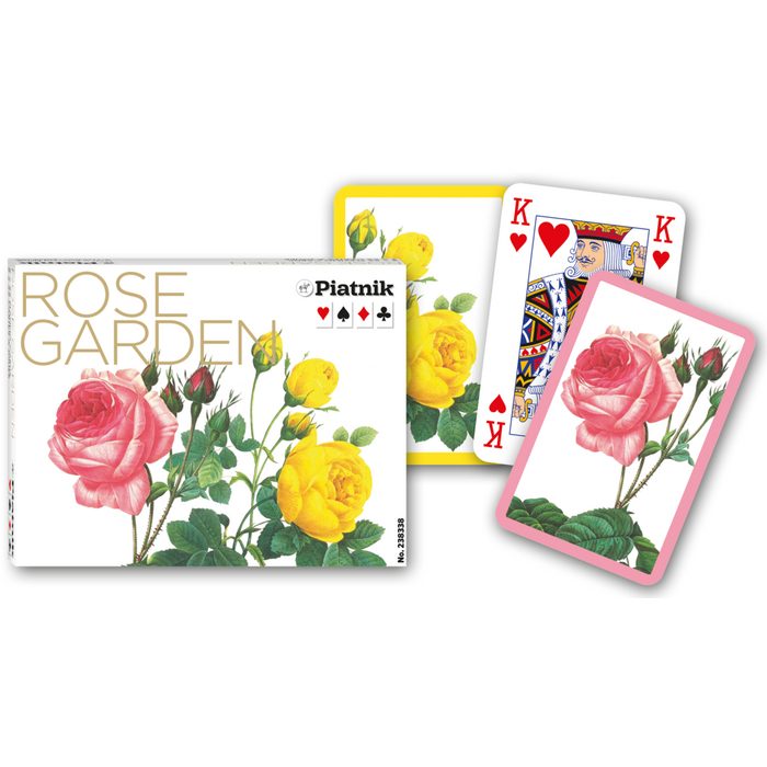 Piatnik Spiel Rose Garden - Spielkarten mit Rosen Motiven - geeignet u.a. für Bridge Canasta Rommé u.v.m.
