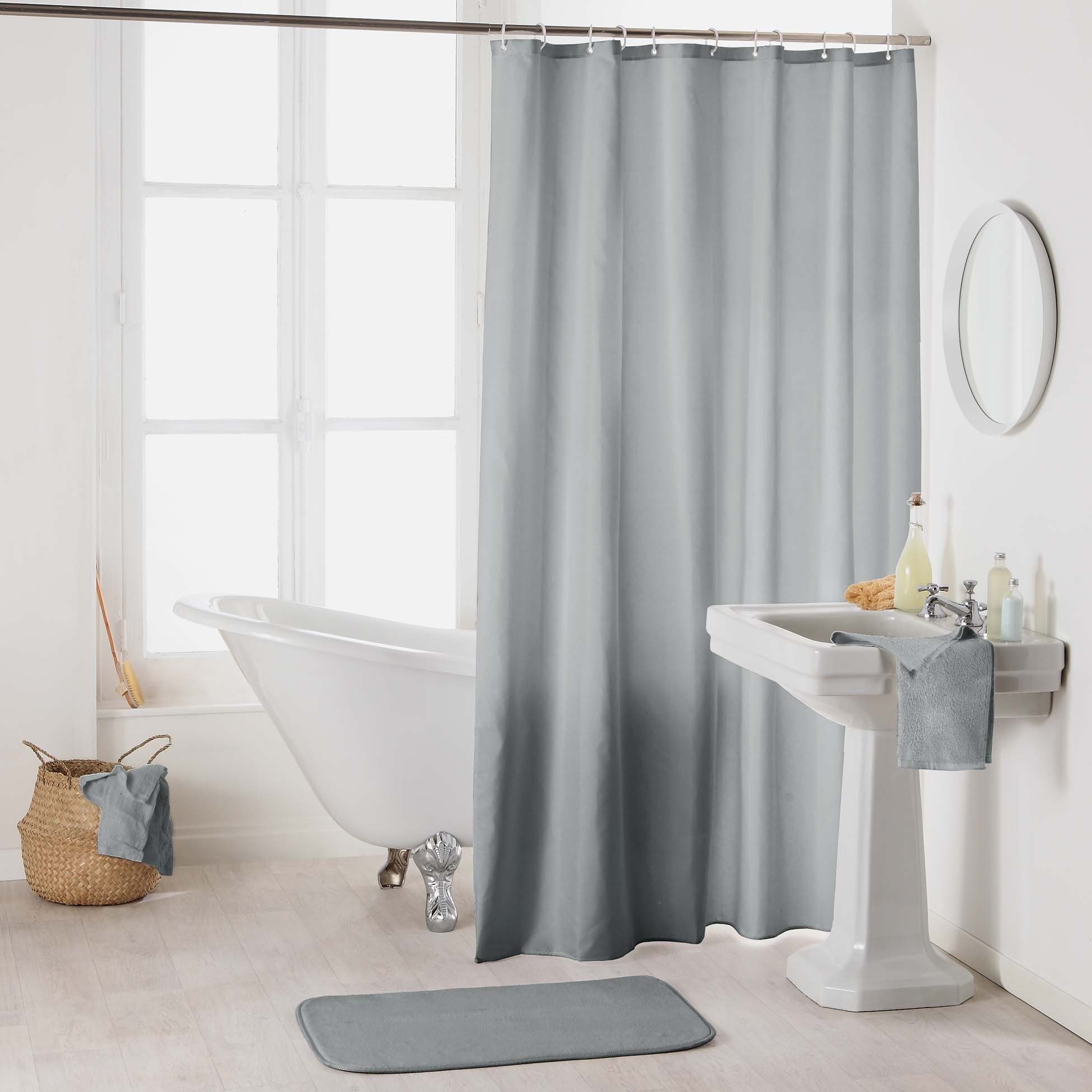 Duschvorhang Lang Mit Gletscher & Pinguin-Motiv, Polyester Wasserdicht, 150x200 Cm Inkl. 12 Haken – Für Eckduschen