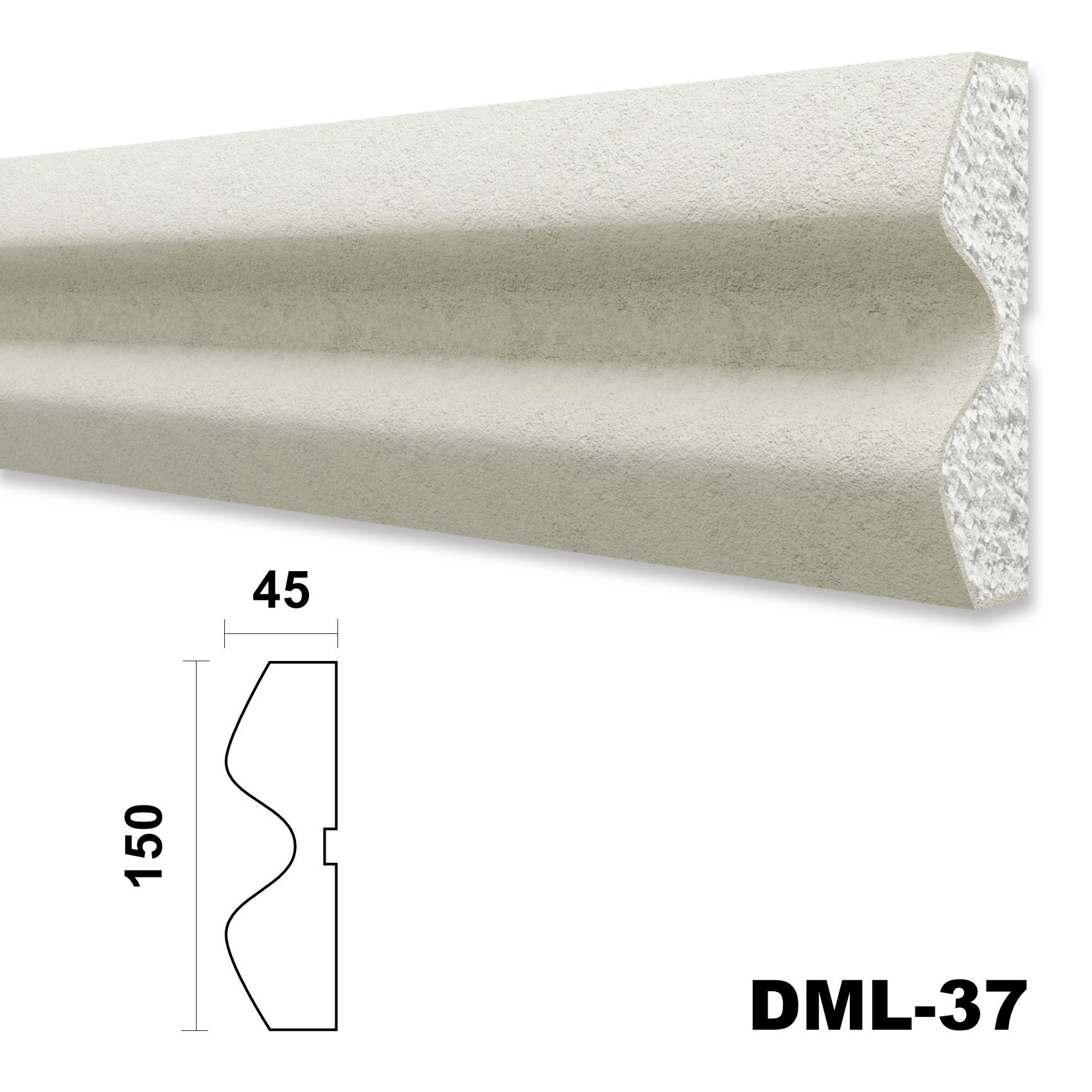 Hexim Stuckleiste DML-37, 2 Meter / günstig online kaufen