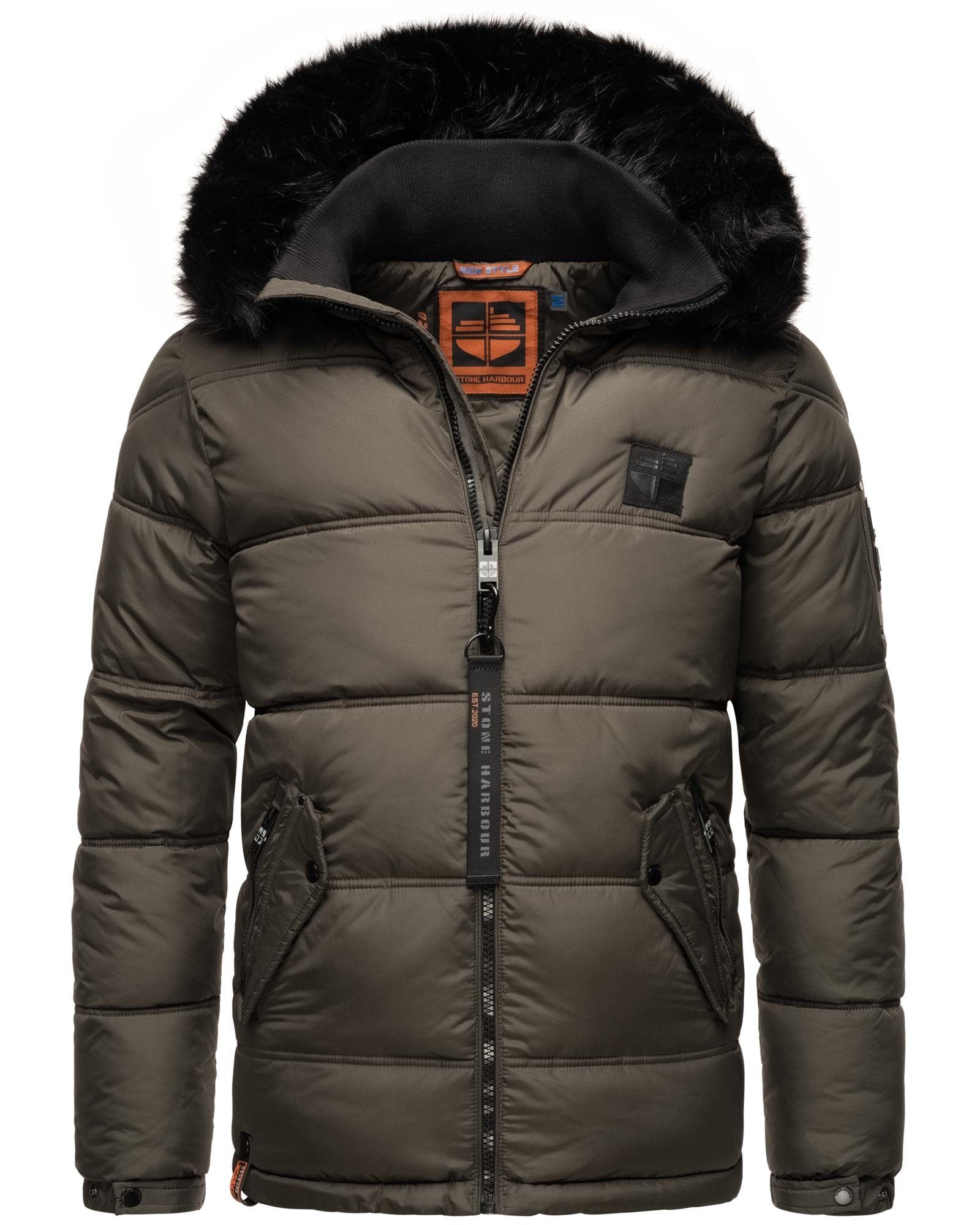 Stone Harbour Steppjacke Zarlaan gesteppte Winterjacke mit abnehmbarer Kapuze