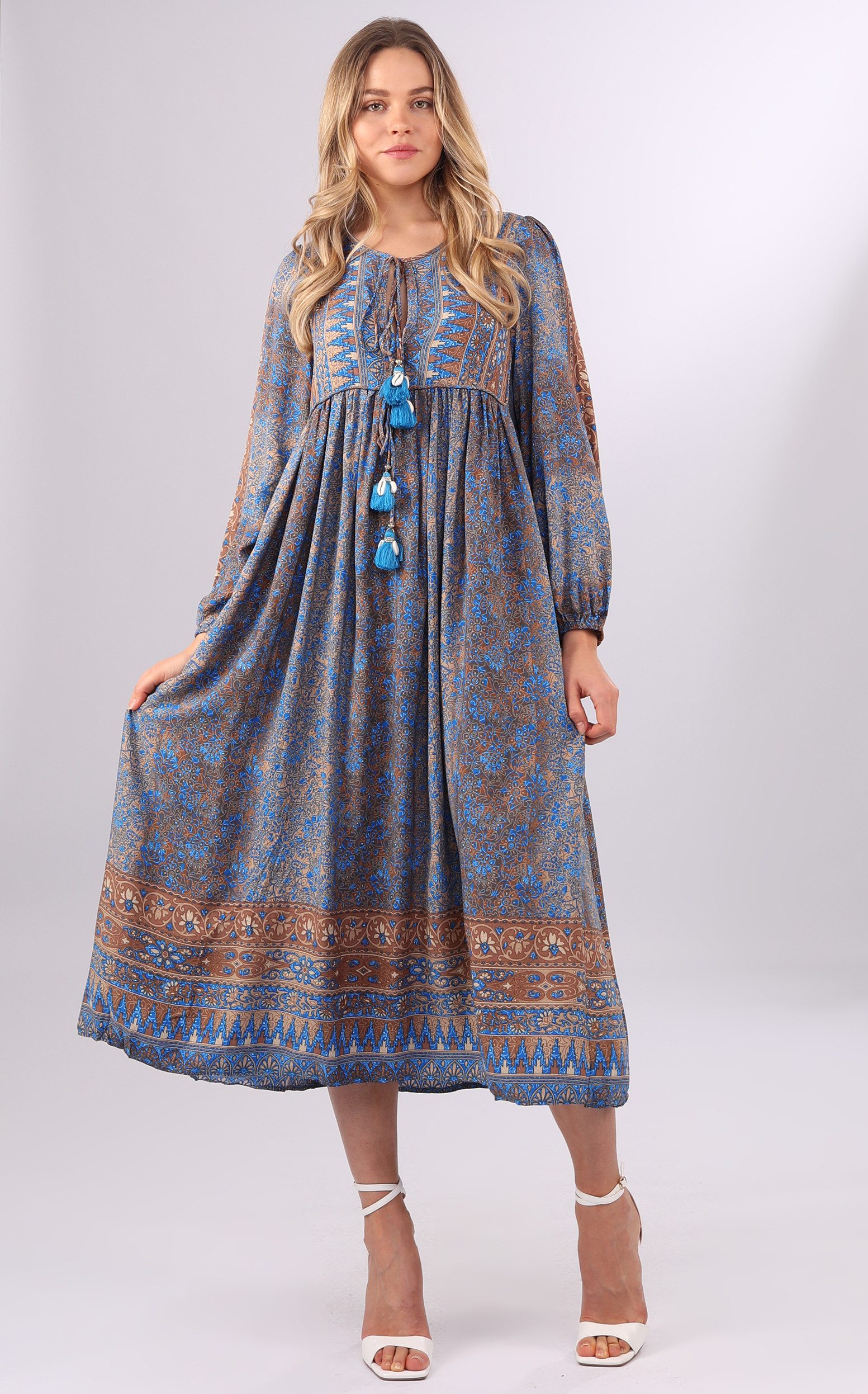 YC Fashion & Style Sommerkleid „Luftiges Sommerkleid mit Blumen- und Paisleymuster „ Alloverdruck