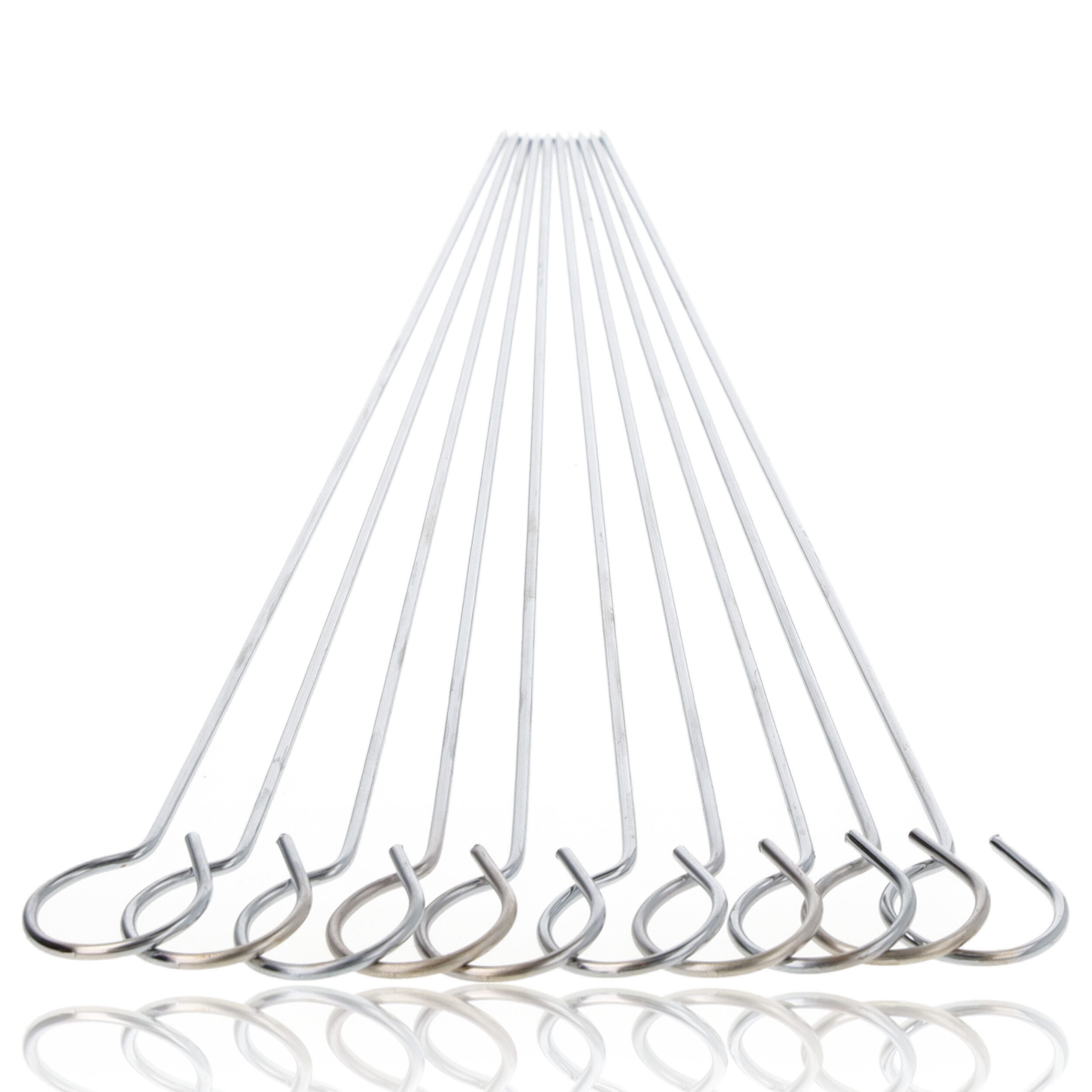 Best Choice Schaschlikspieße Best Choice 10 Stück Edelstahl Spieße 30cm (Spar-Set, 10-St), aus rostfreiem, spülm.geeignet. Edelstahl