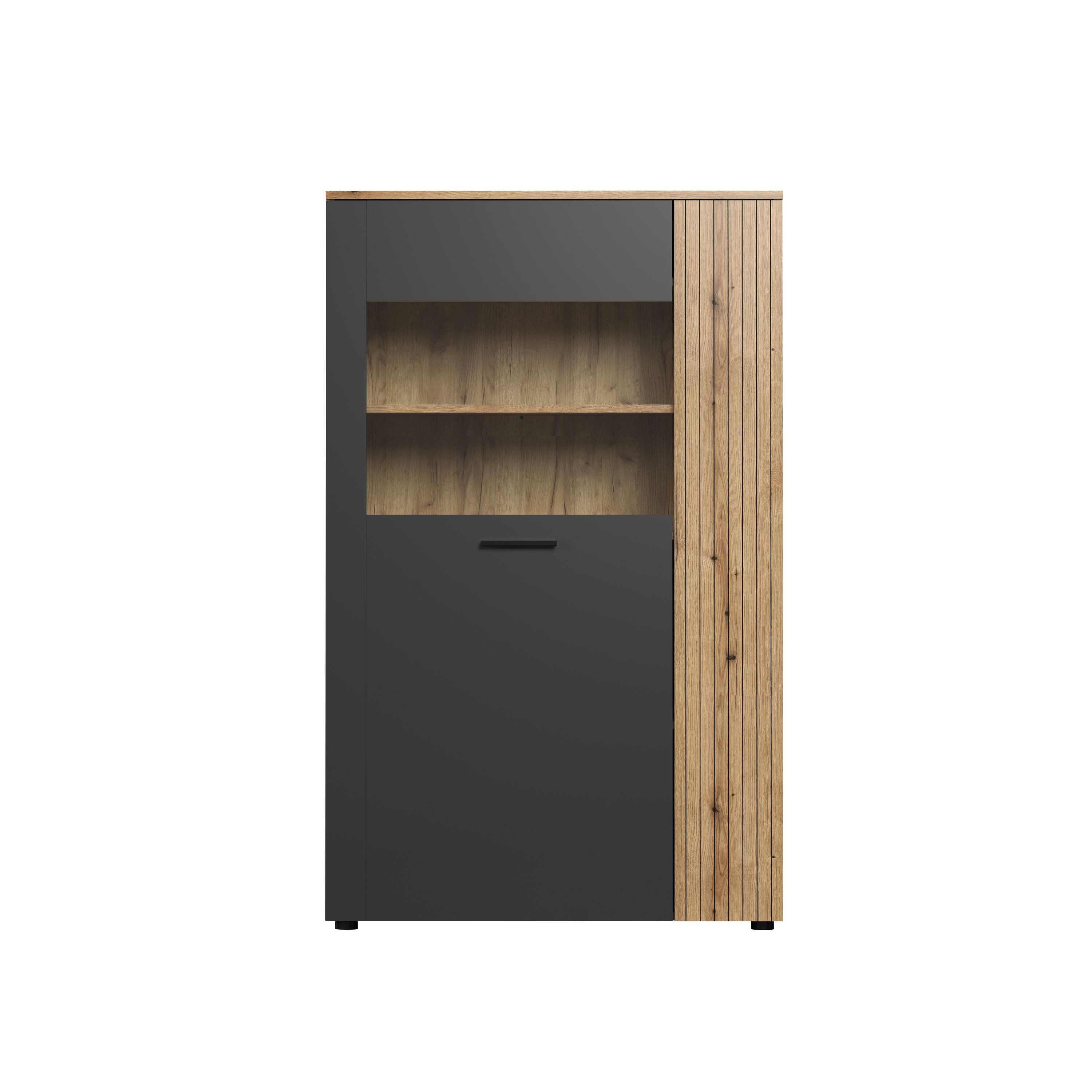 trendteam Highboard (Highboard), Vitrine Kommode Schrank 90 x 146 x 42 cm