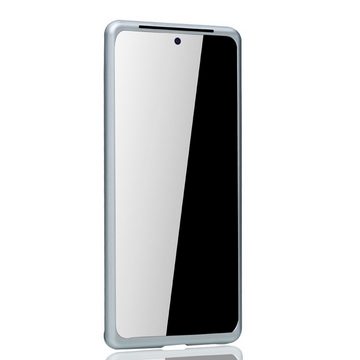 König Design Handyhülle Samsung Galaxy S20 Ultra, Samsung Galaxy S20 Ultra Handyhülle 360 Grad Schutz Full Cover Silber