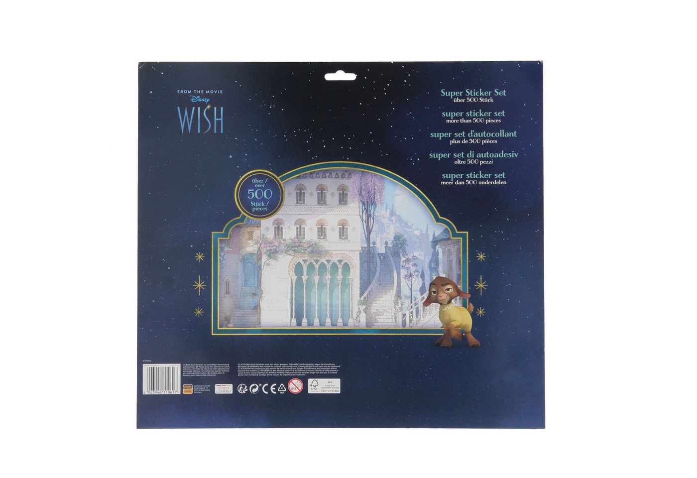 Thumbnail - Disney Aufkleber Wish Sticker-Set – 500 bunte Aufkleber für kreative Bastelprojekte