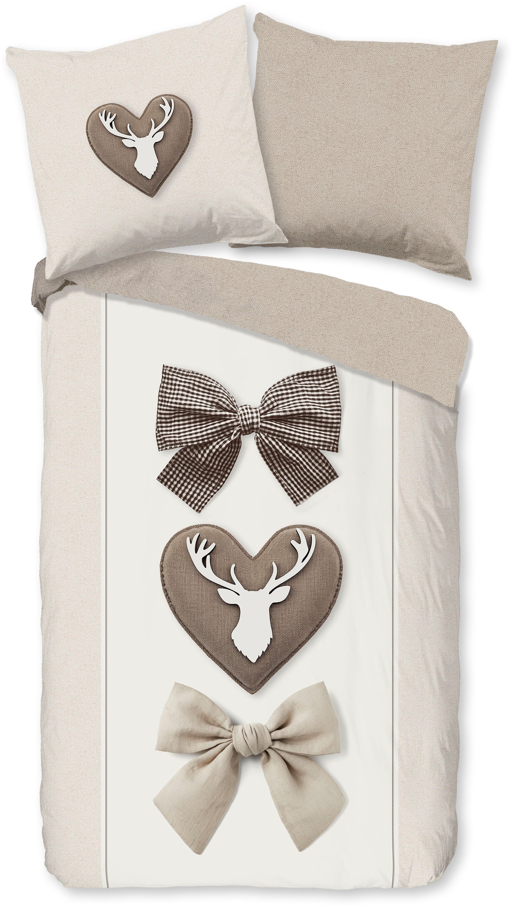 good morning Wendebettwäsche Siff, Biber, Flanell, 2 teilig, Flanell, Biber günstig online kaufen