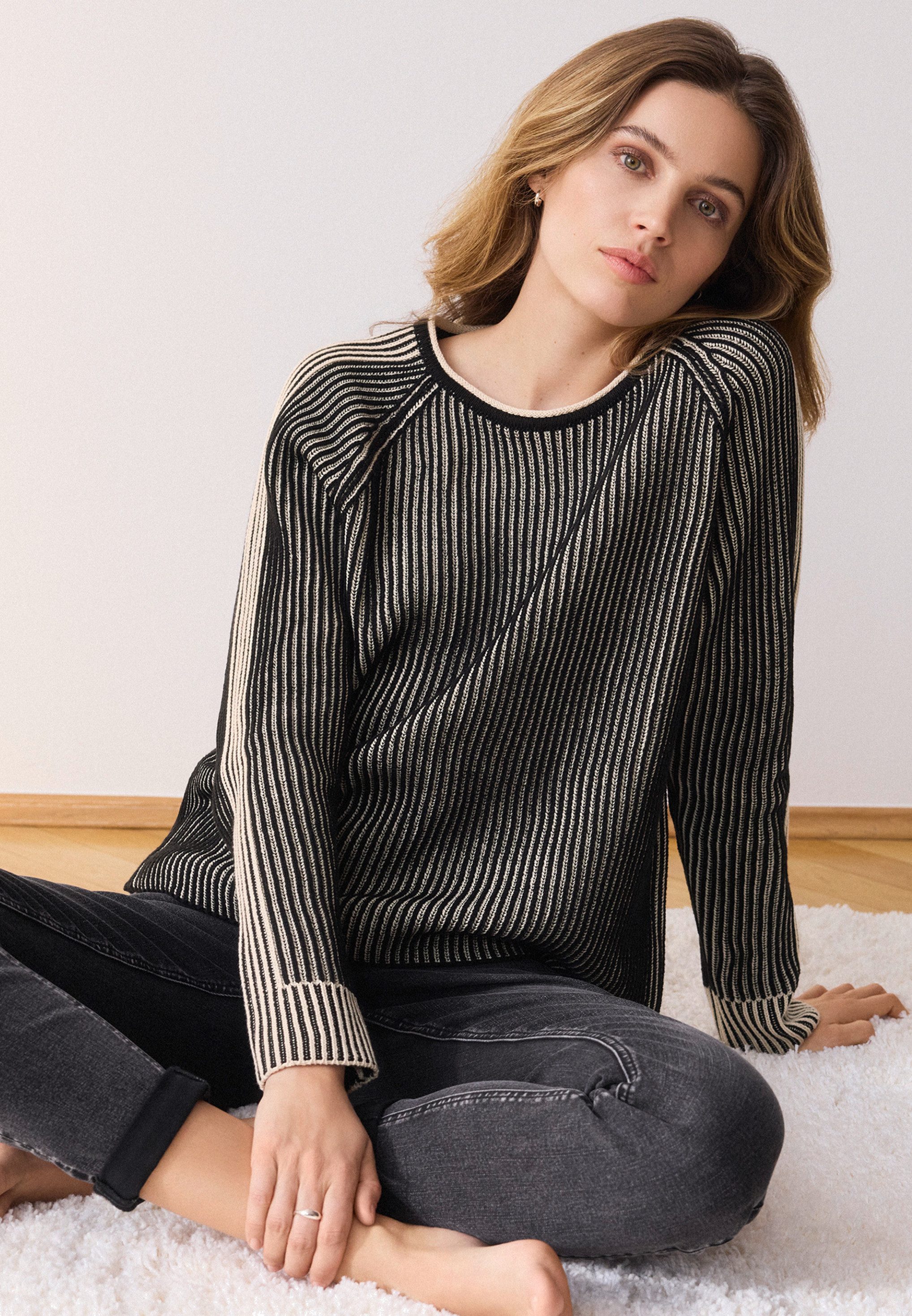 Betty Barclay Strickpullover Damen mit Rippenstruktur (1-tlg)