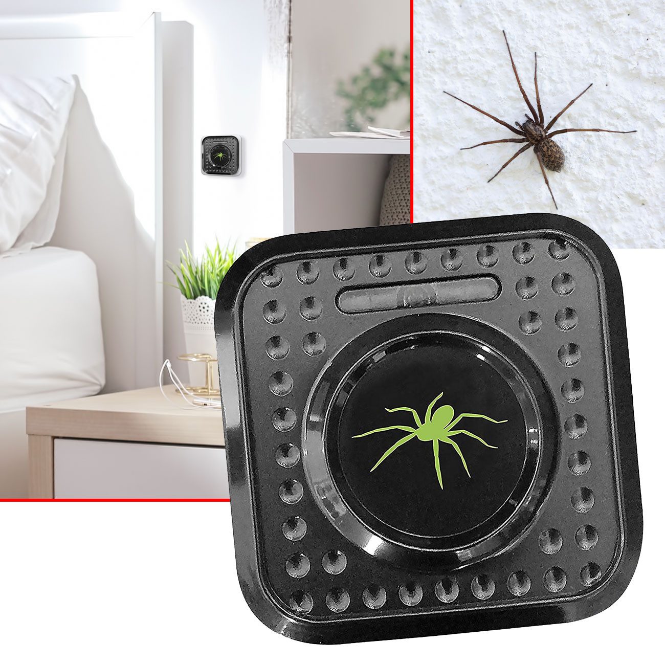 ISOTRONIC Insektenabwehrgerät Ultraschall Spinnenabwehr Steckdose, Wechselfrequenz Spinnenfrei, Physisch/Akustisch Insektenfrei stromsparend geräuschlos