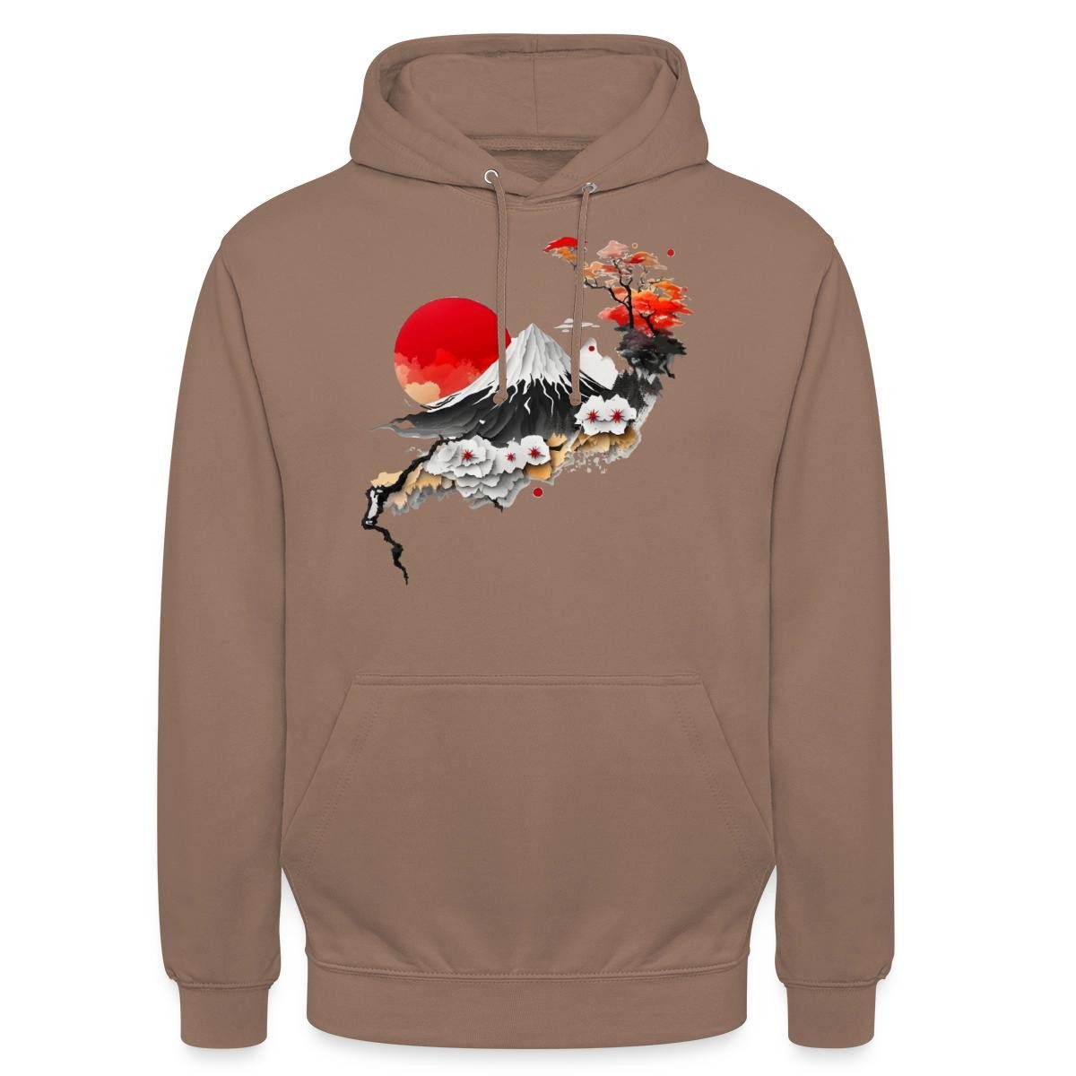 Hoodie Japan Natur Kirschblüten Bonsai Berge Unisex Hoodie