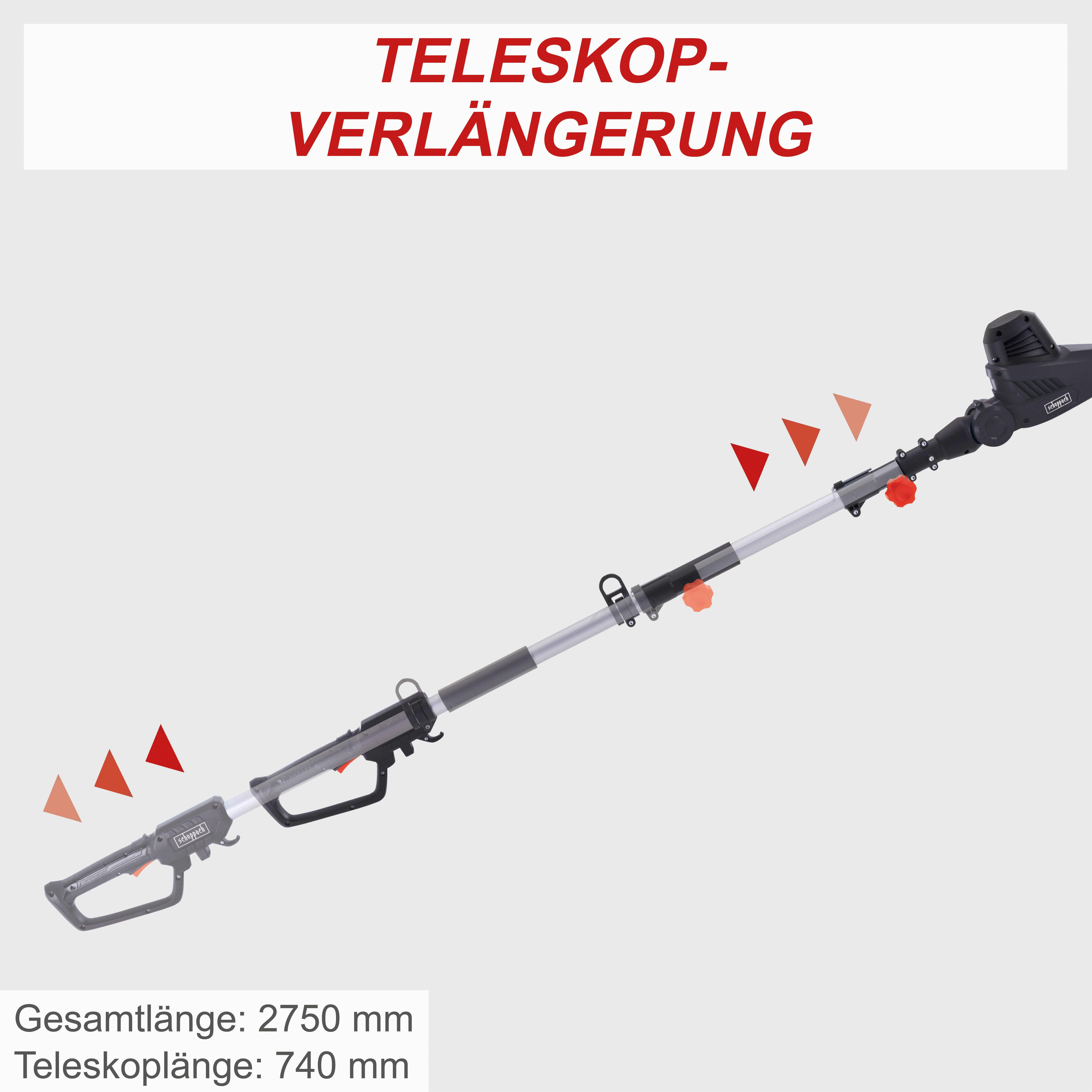 Scheppach Elektro-Heckenschere Elektro-Teleskop- Heckenschere ETHT500, 500 günstig online kaufen