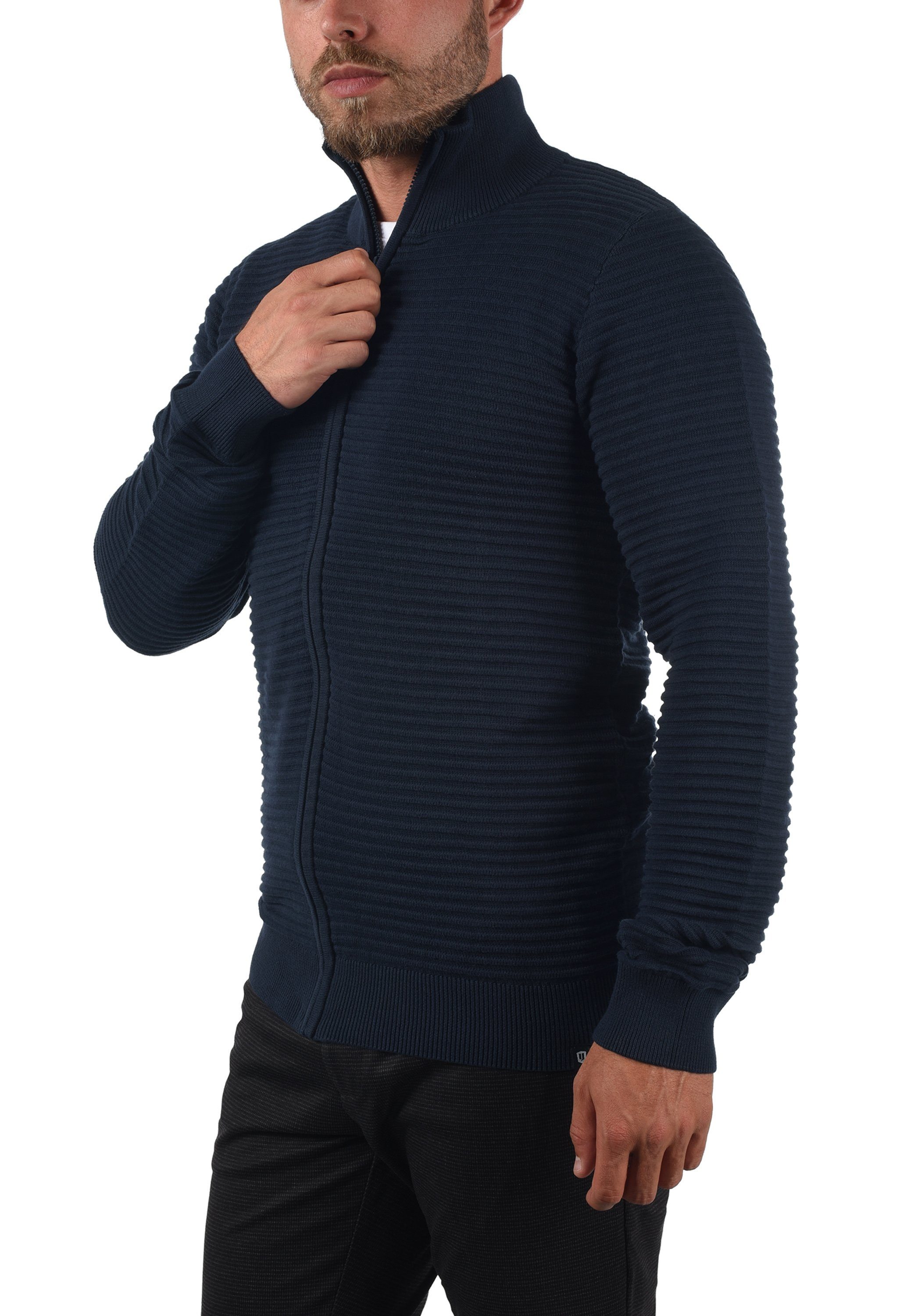 Indicode Cardigan IDArctic Navy (400) aus Feinstrick Strickjacke