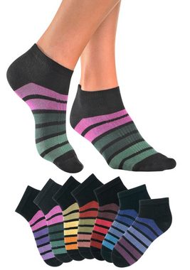 H.I.S Sneakersocken (Set, 7-Paar) mit bunten Ringeln