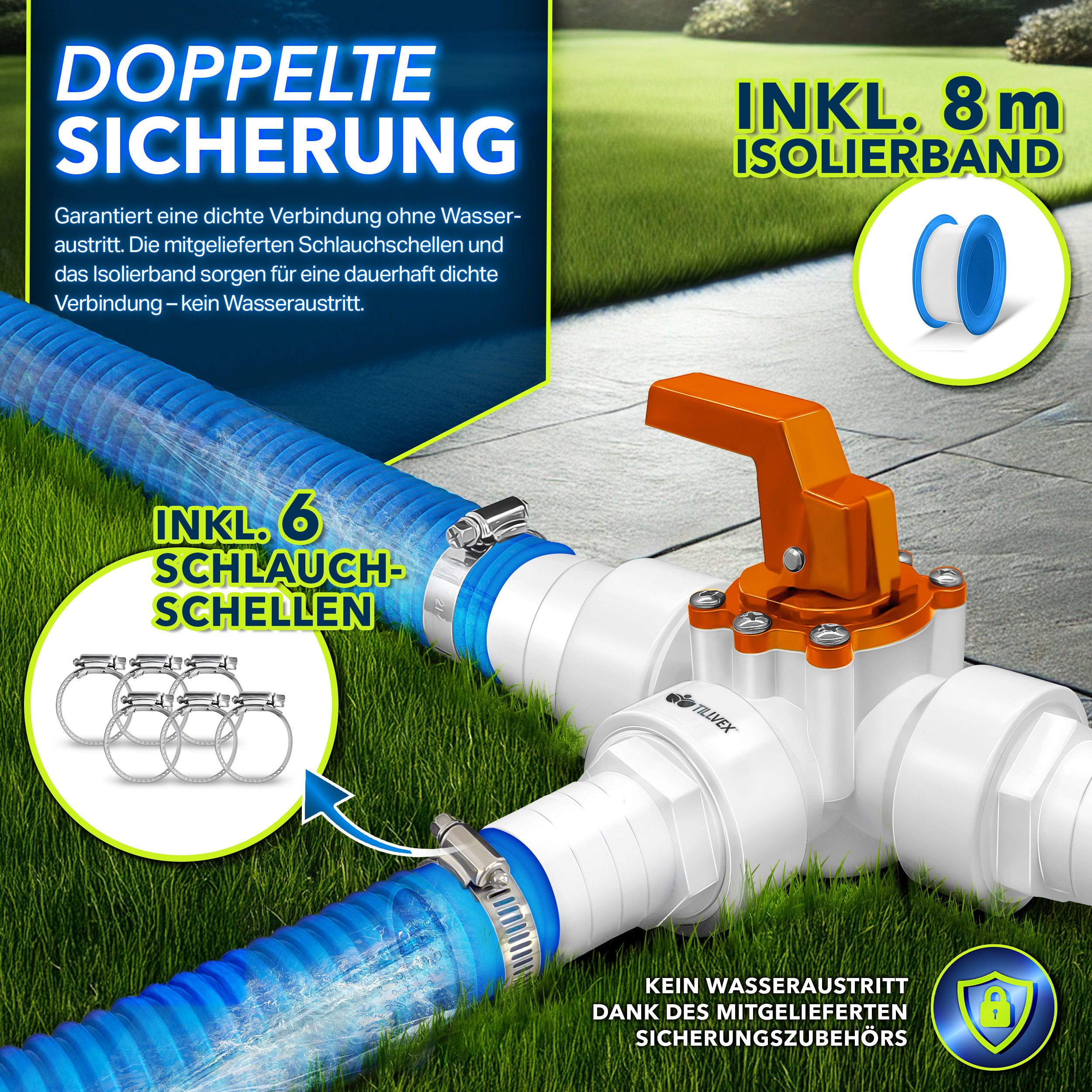 tillvex Sandfilteranlage tillvex® Bypass Set Pool günstig online kaufen