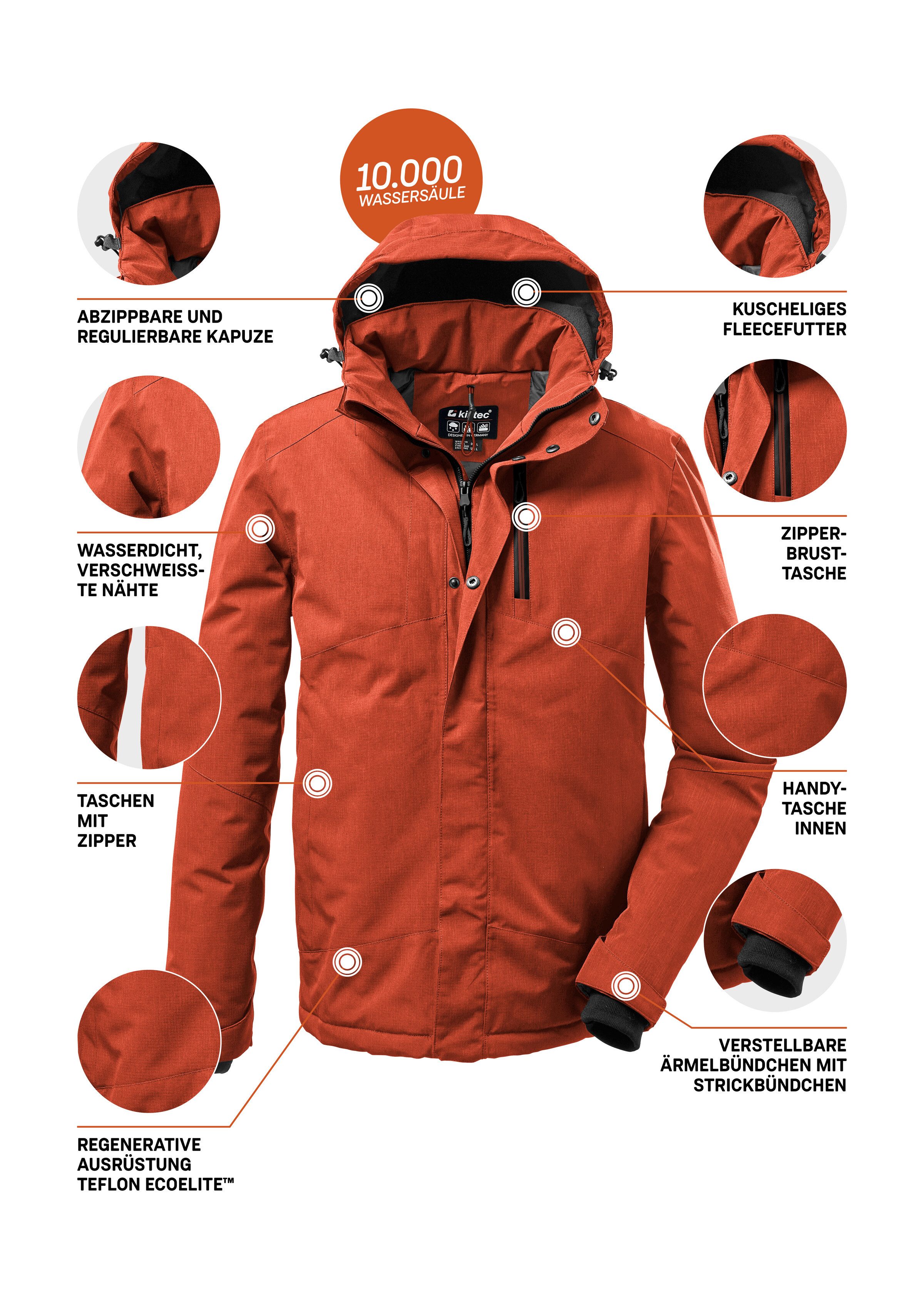 Killtec Outdoorjacke KOW 161 MN JCKT Wasser- und winddichte Funktionsjacke mit abnehmbarer Kapuze – Bild 5 von 5