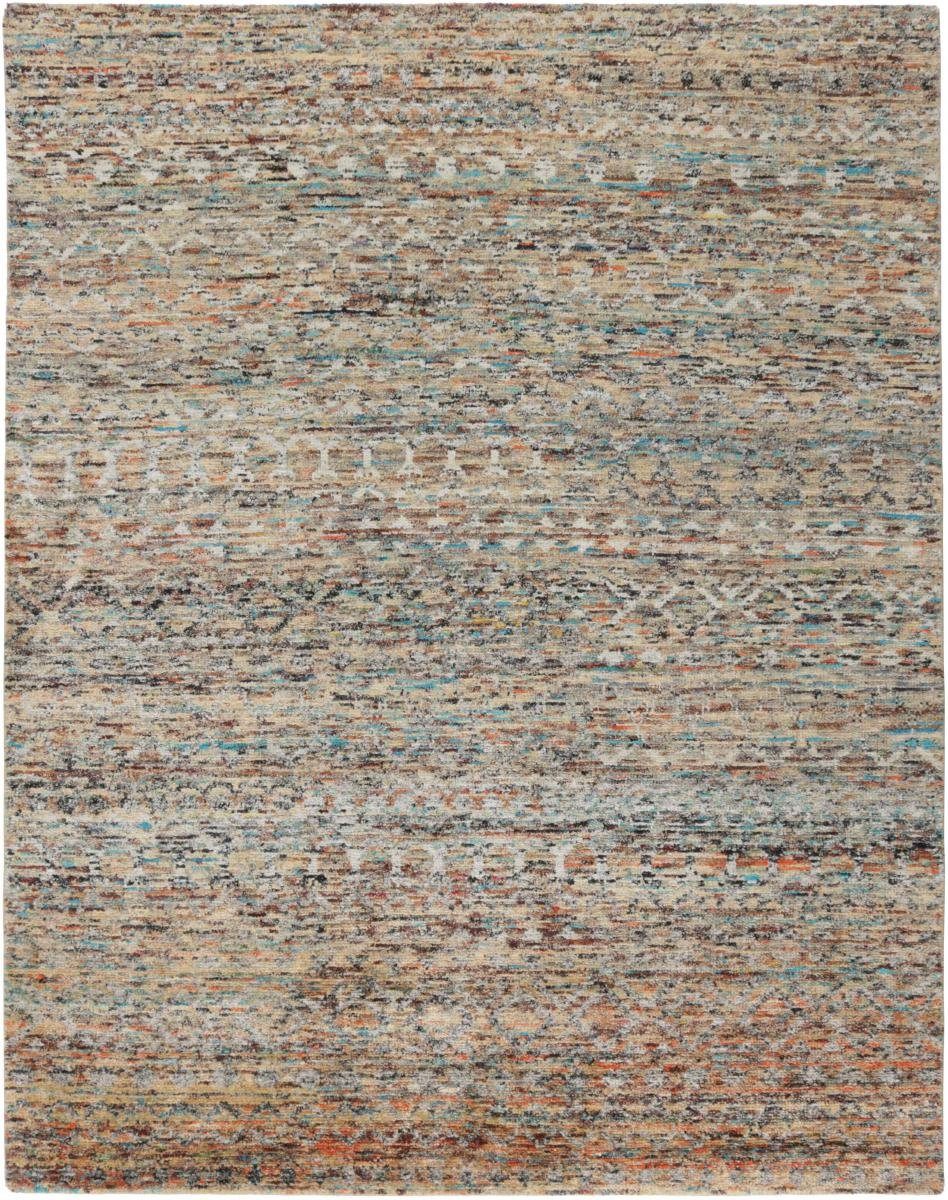 Seidenteppich Sari Seide 199x301 Handgeknüpfter Moderner Orientteppich, Nain Trading, rechteckig, Höhe: 12 mm