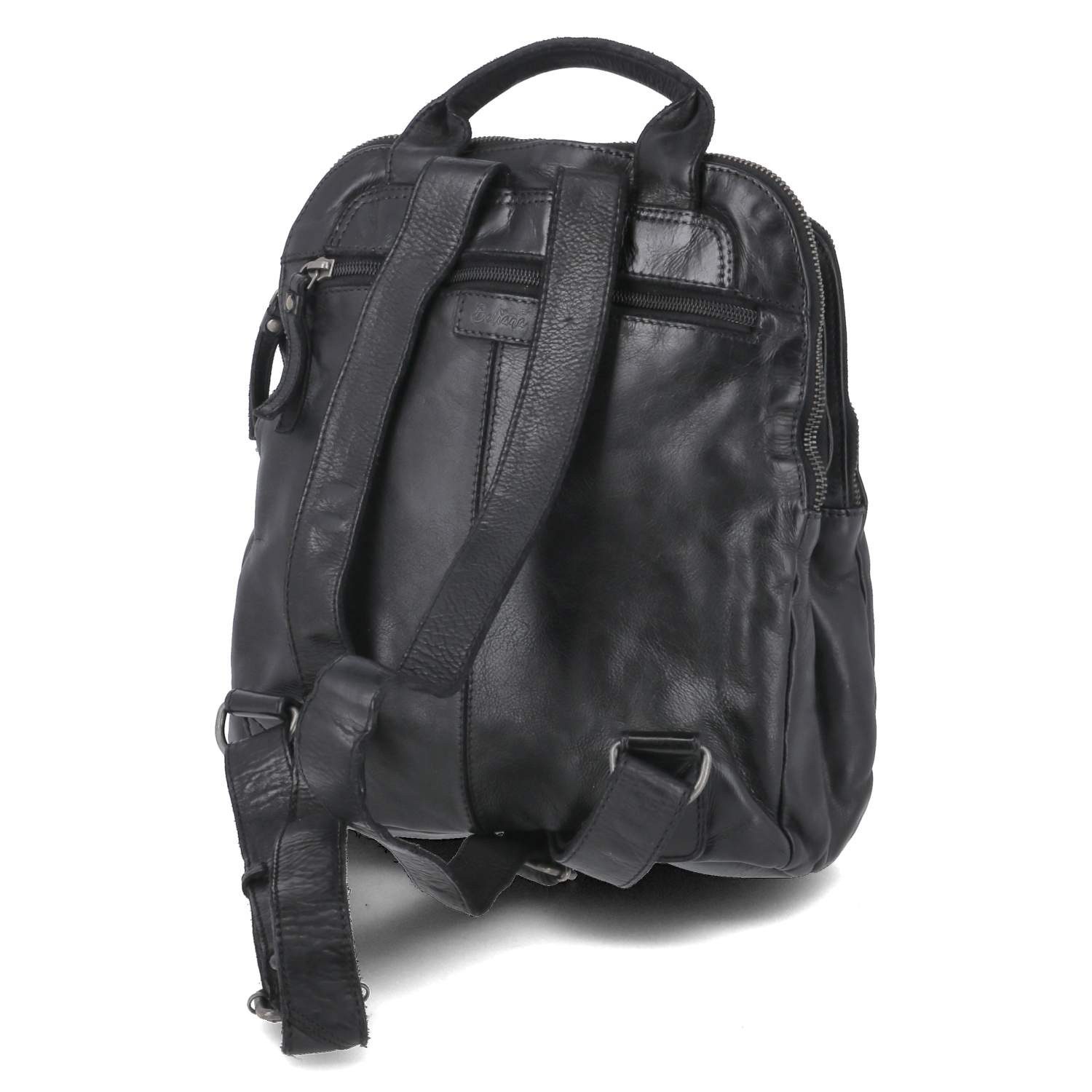 Beliana Cityrucksack Beliana BEL9205-01 Rucksäcke Leder schwarz