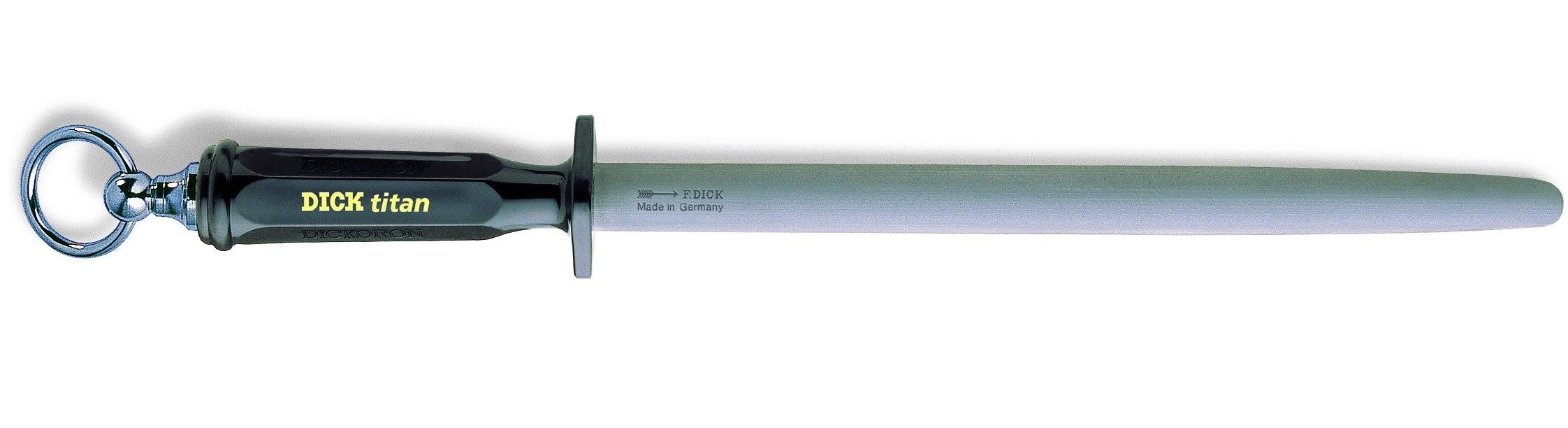 F. DICK Wetzstahl Dick Wetzstahl Titan DICKORON Messerschärfer 30 cm, Kunststoffgriff