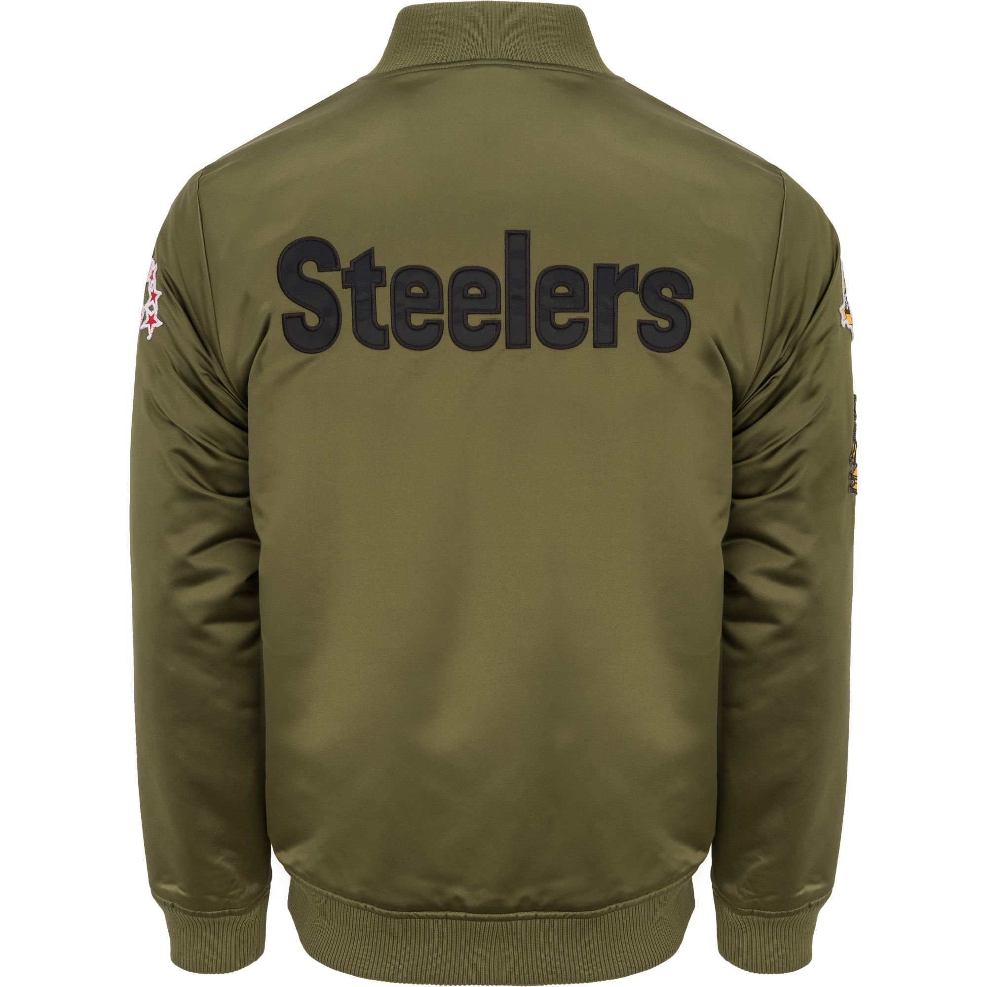 Pittsburgh & Mitchell PATCHES Ness Bomberjacke Satin Steelers