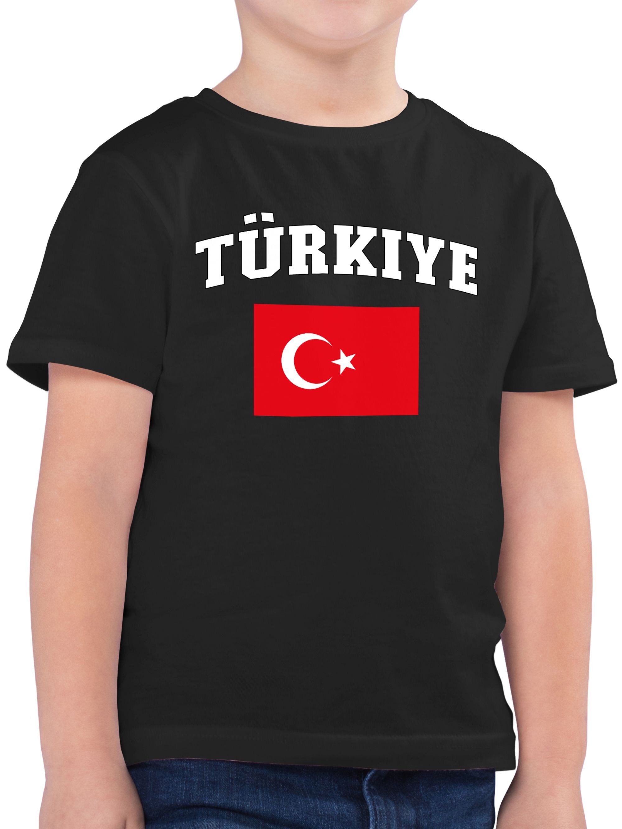 T-Shirt Türkiye Schriftzug mit Flagge, Türkei, Turkey, Türkisch