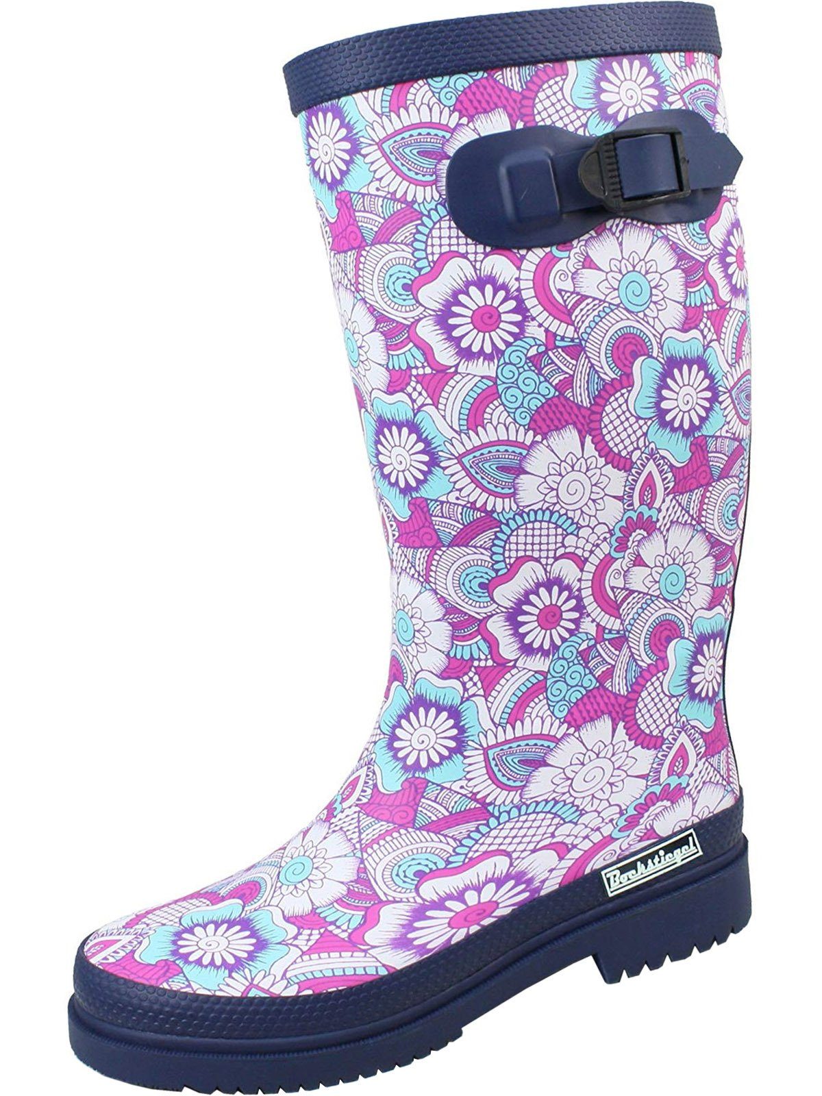 Bockstiegel Regenstiefel Susanne blau/multi Gummistiefel günstig online kaufen