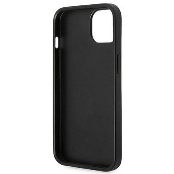 KARL LAGERFELD Handyhülle Case iPhone 14 Plus Figur Kunstleder schwarz