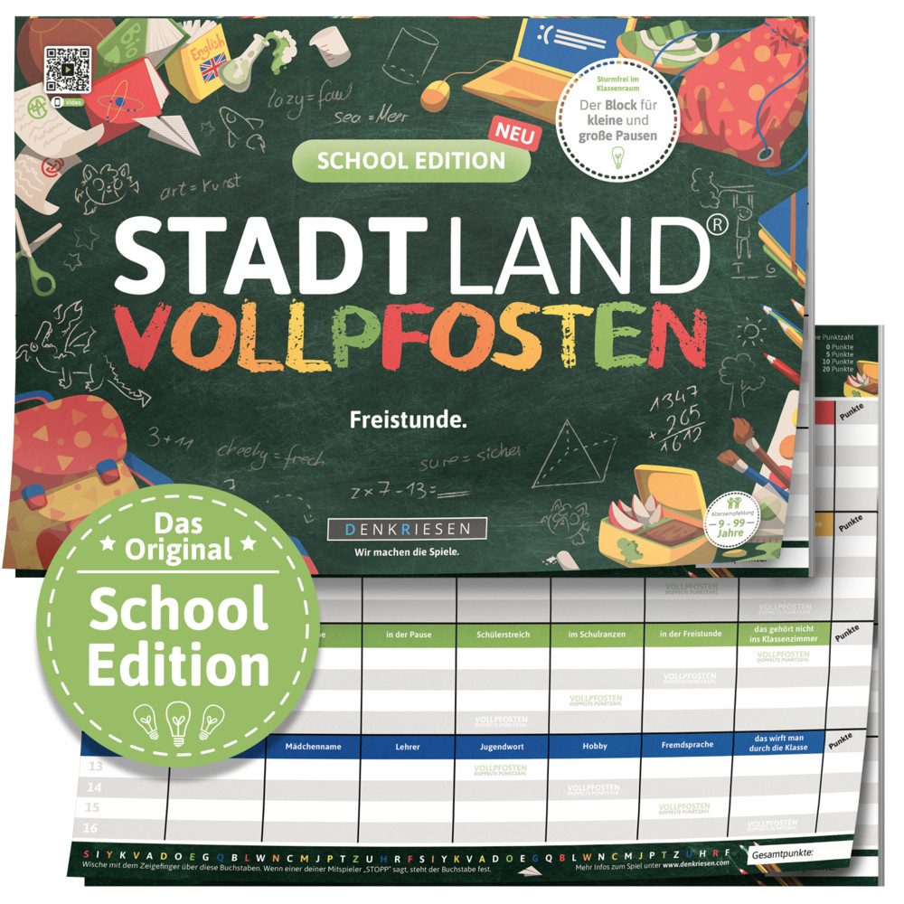 Denkriesen Spiel, Denkriesen - Stadt Land Vollpfosten® - School Edition