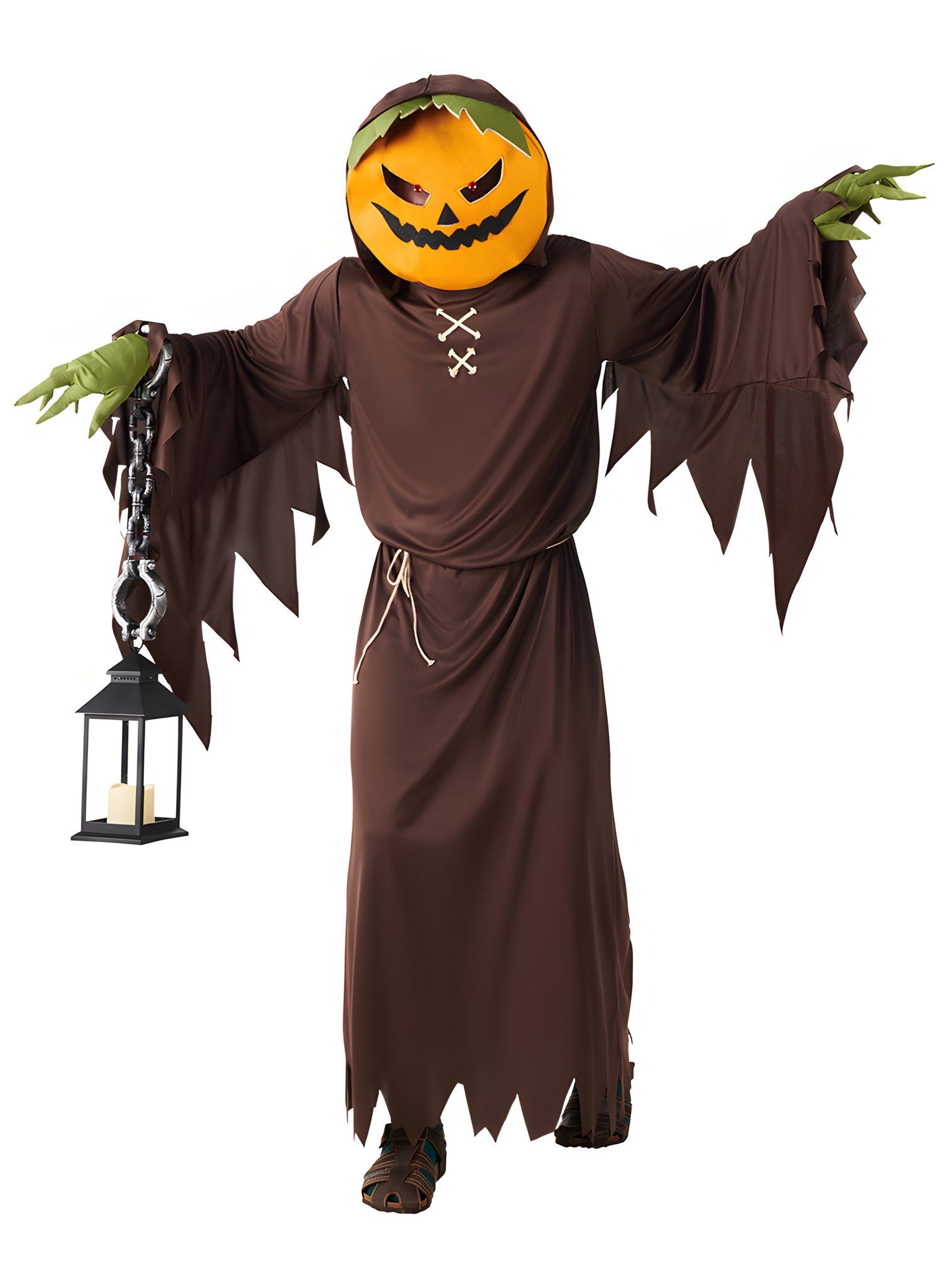 Metamorph Kostüm Evil Pumpkin Kostüm, Gruseliges Kürbis-Gewand für schaurig-schöne Halloween-Nächte
