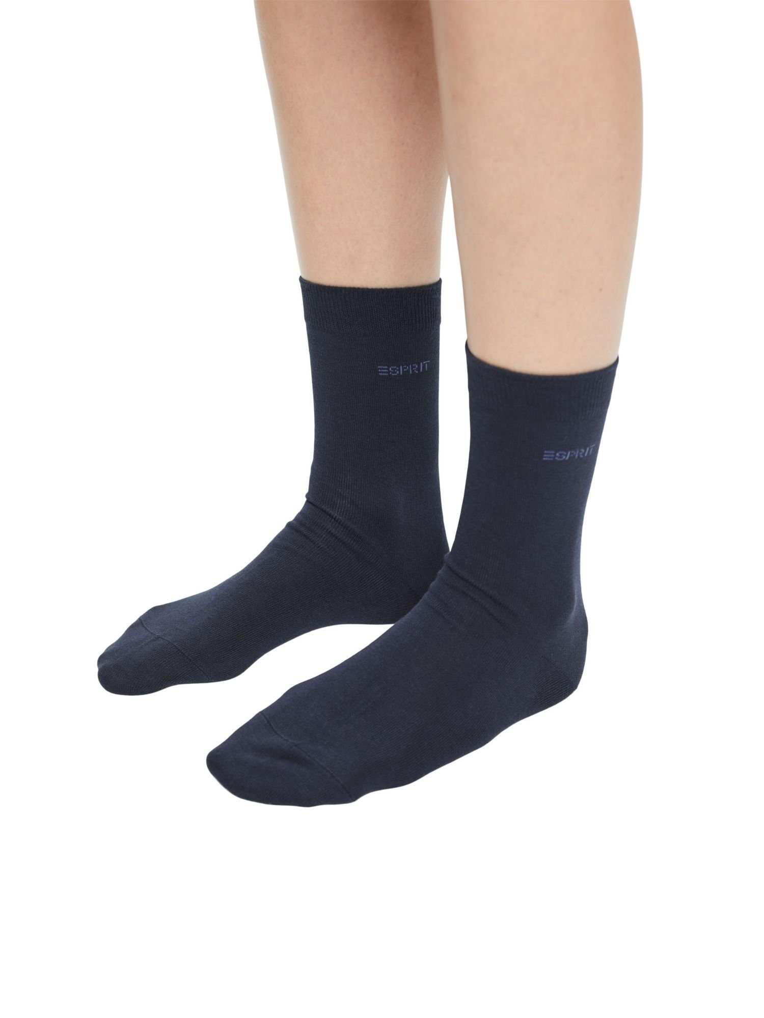 Socken, unifarbene MARINE 5er-Pack Socken Bio-Baumwolle Esprit