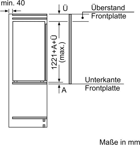 BOSCH Einbaukühlschrank 8 KIF41ADD0, 122,1 hoch, breit 55,8 cm cm