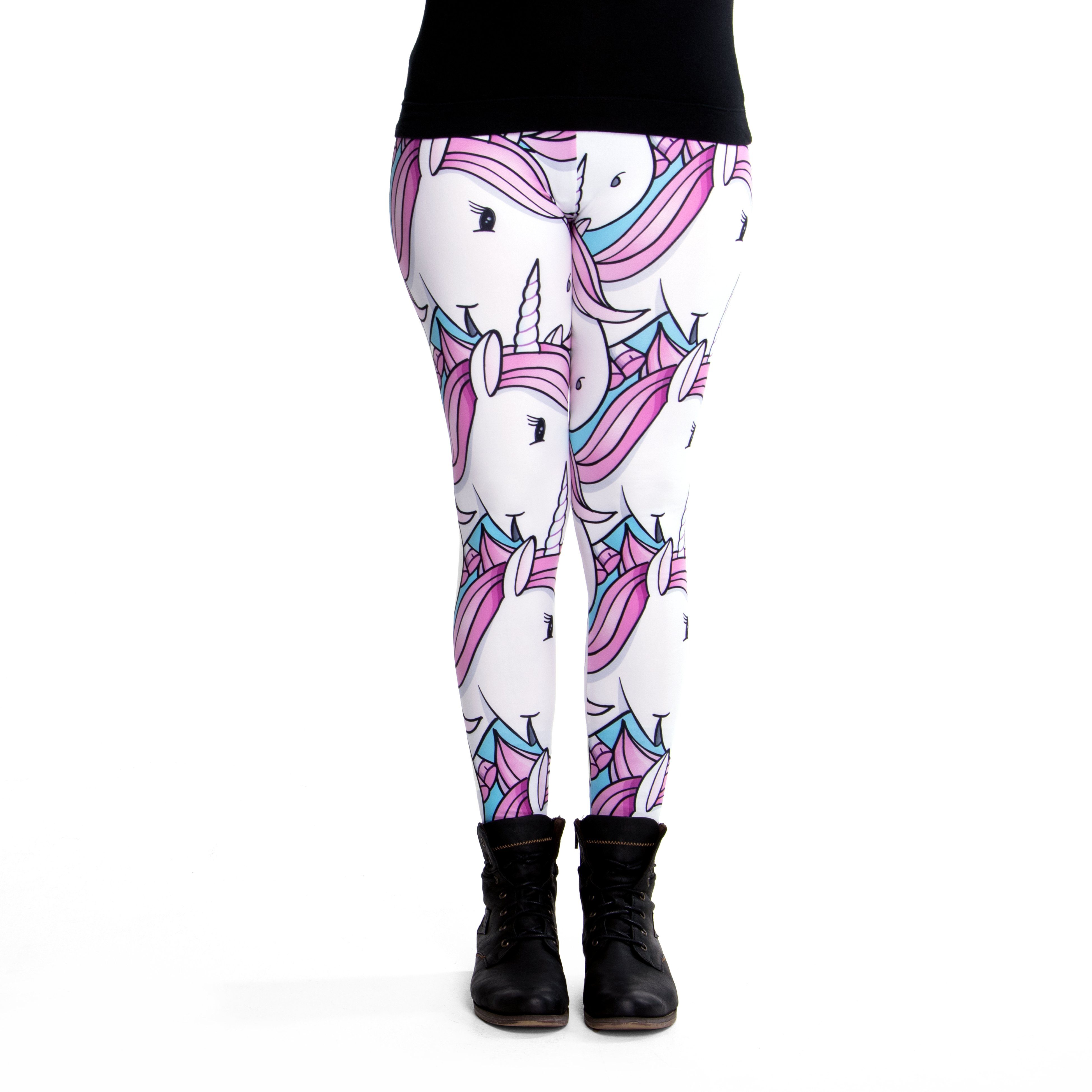 Leggings Face (Einheitsgröße Leggings, Einhörner Line cosey Leggings Unicorn S-L) Unicorn