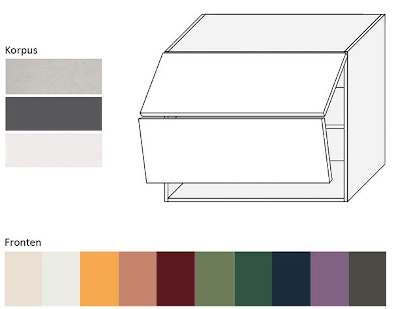 Feldmann-Wohnen Faltlifthängeschrank Tivoli (Tivoli, 1-St) 90cm Front- & Korpusfarbe wählbar 1-türig 2-teilige Hochfaltklapptür