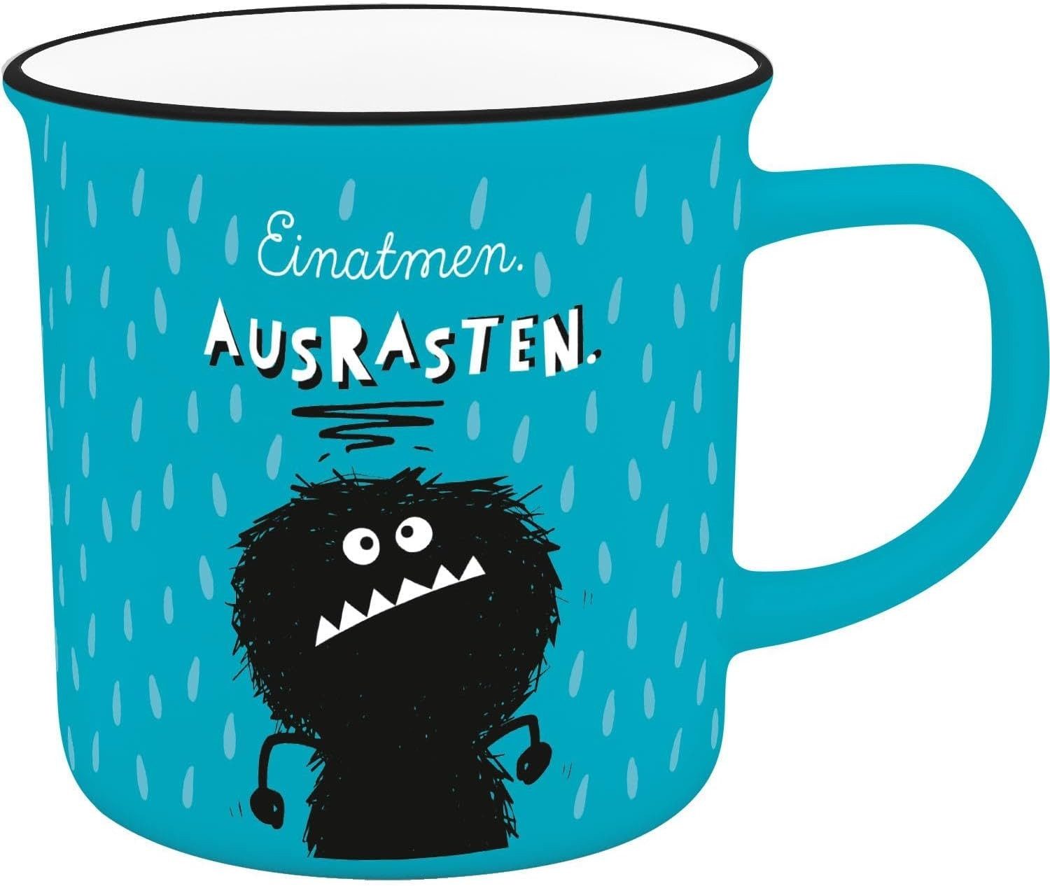 Sheepworld Tasse XL Tasse Becher Tee Kaffeetasse 0,55cl Geschenk Sheepworld EINATMEN, Porzellan